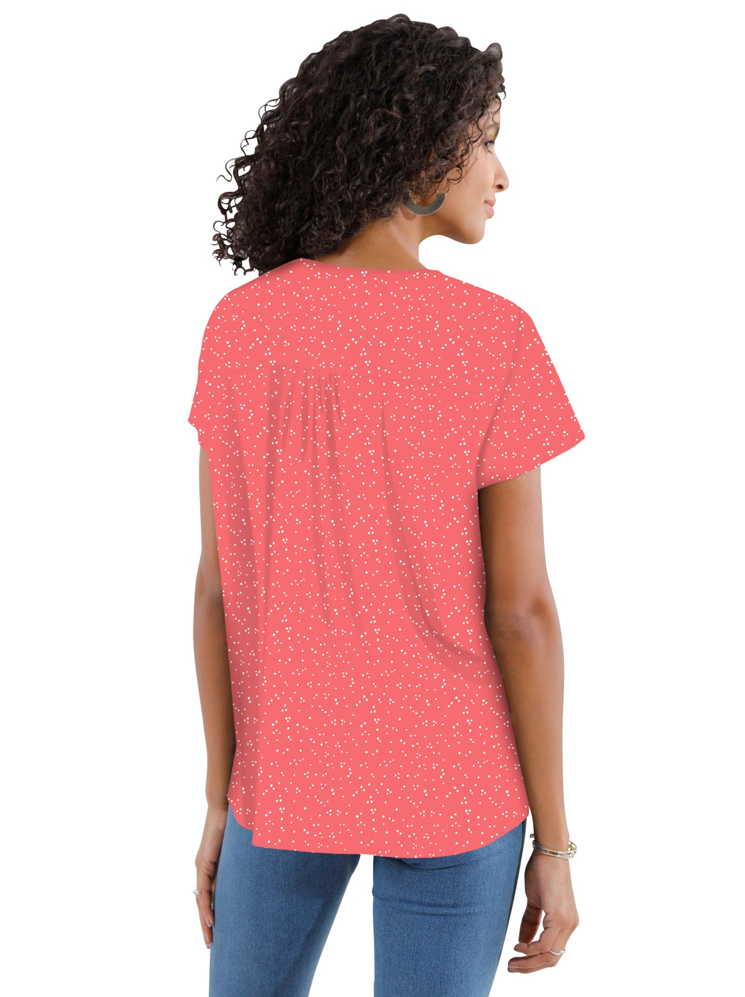 Bluse - koralle-getupft