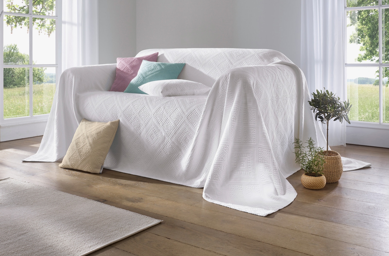 Pereira da Cunha Sofaüberwurf - weiß