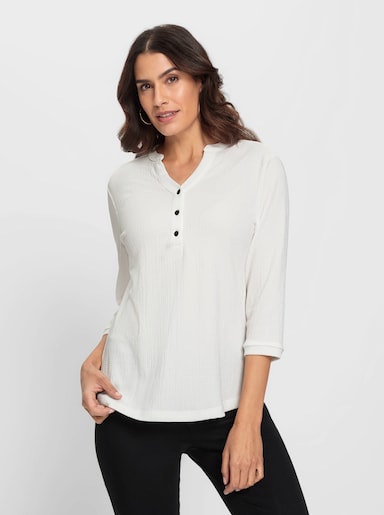 Tunikashirt in Crêpe-Qualität - ecru