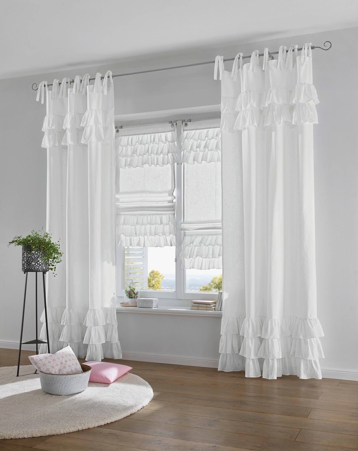 heine home vouwgordijn - offwhite