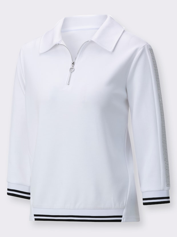 Feinstrick-Cardigan - Schwarz/Weiß gestreift - Ladies | H&M AT