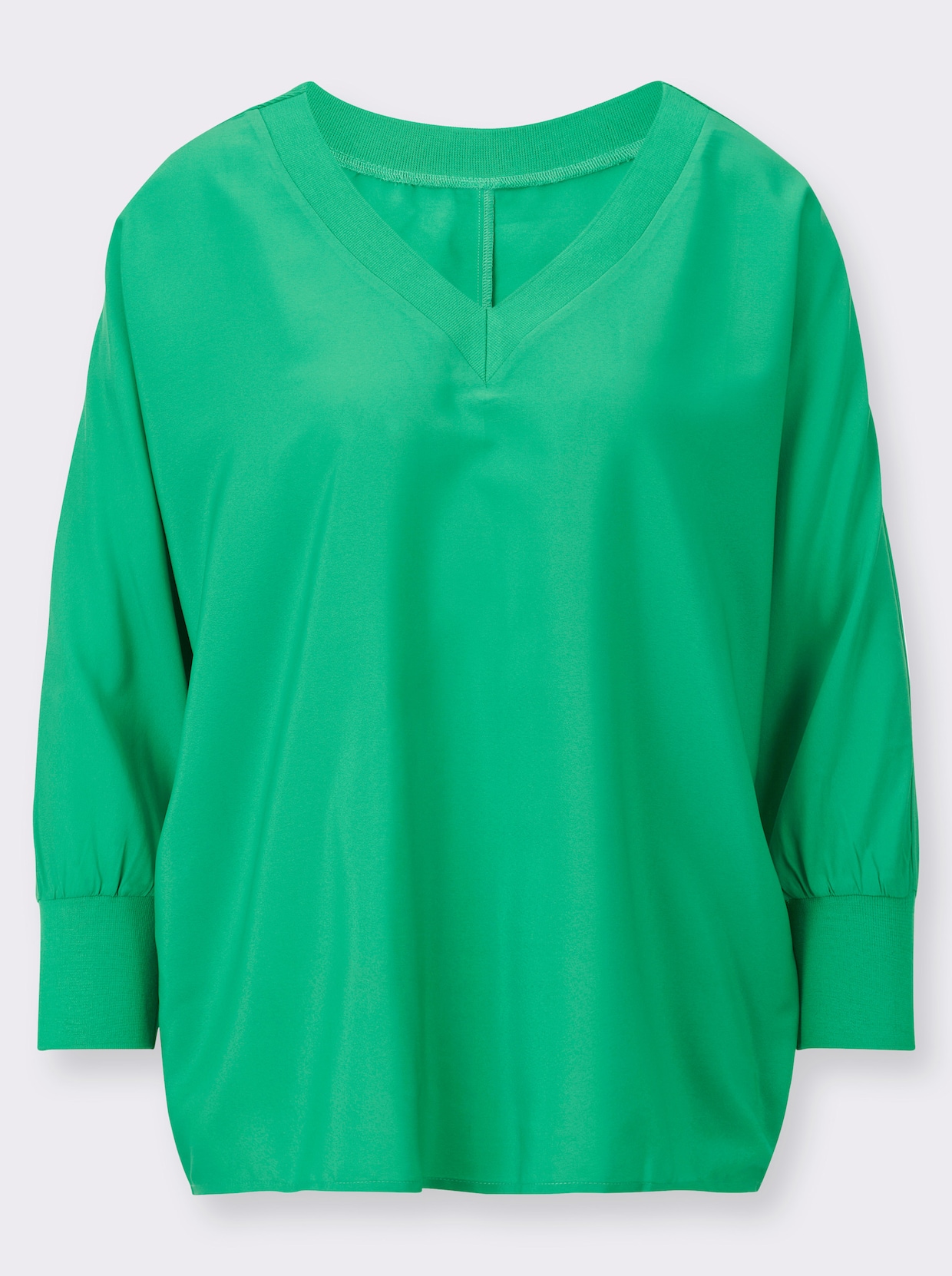 Comfortabele blouse - grasgroen