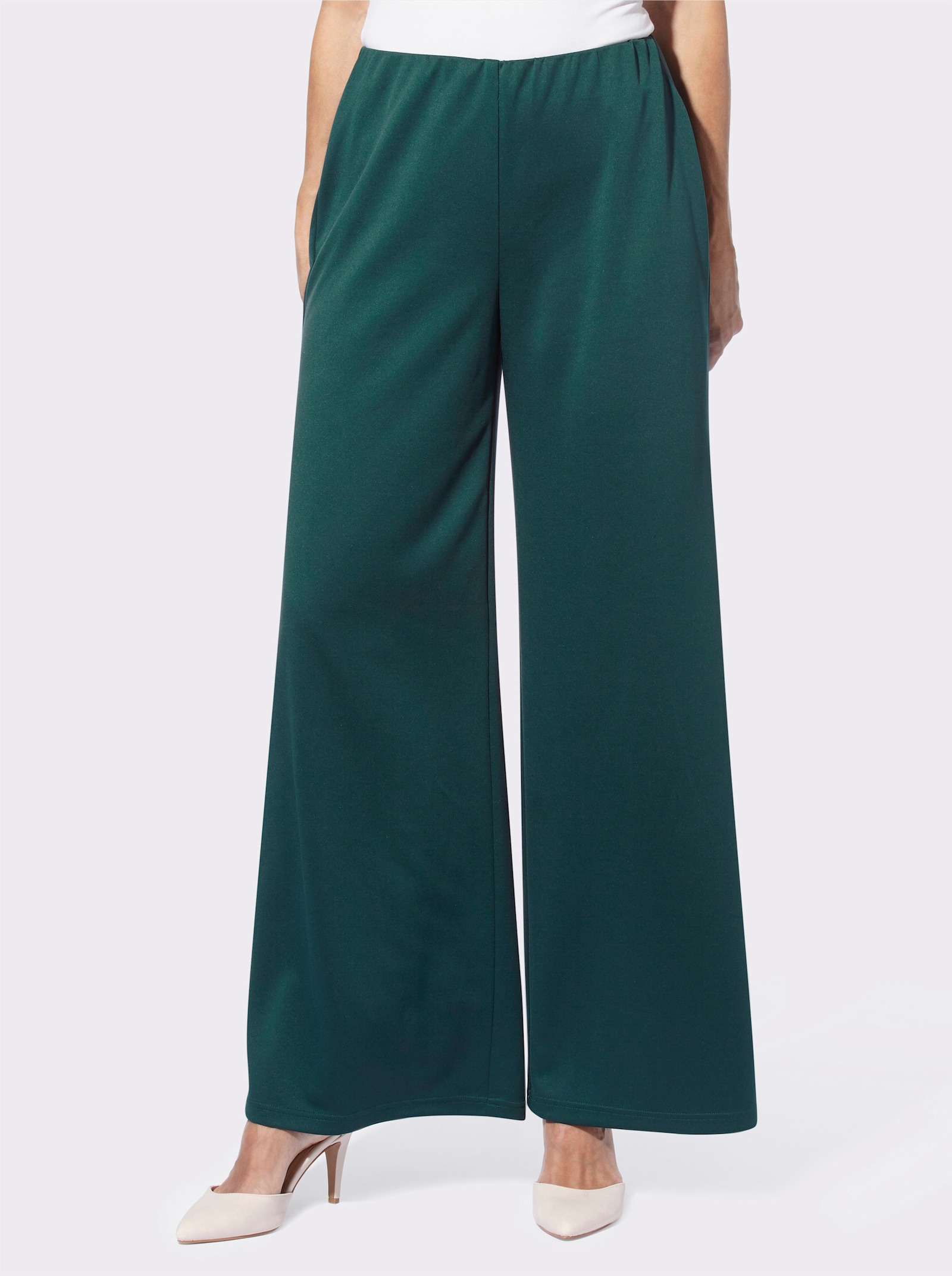 Jerseyhose in weiter Form - petrol