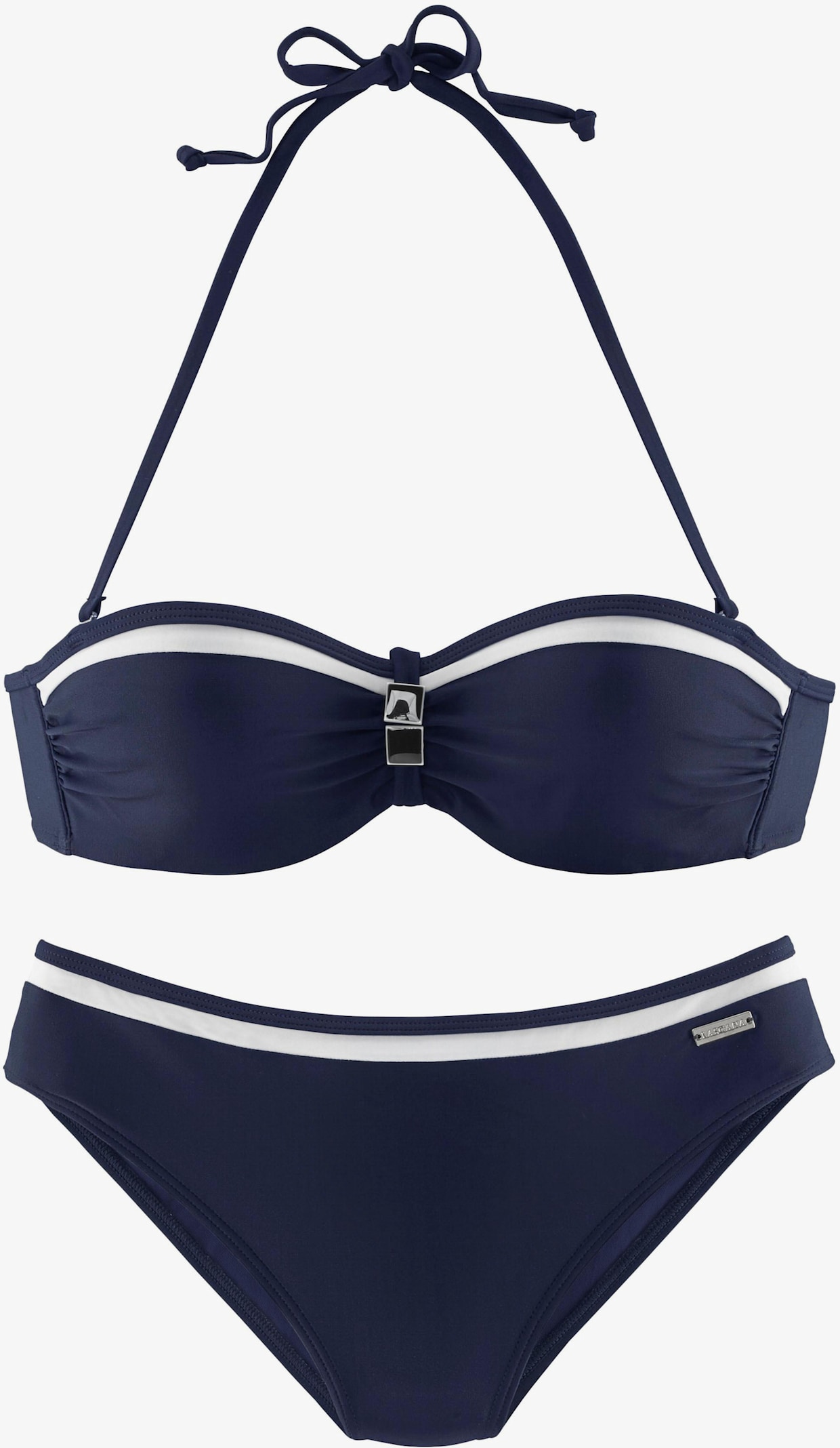 LASCANA Bandeaubikini met beugel - marine