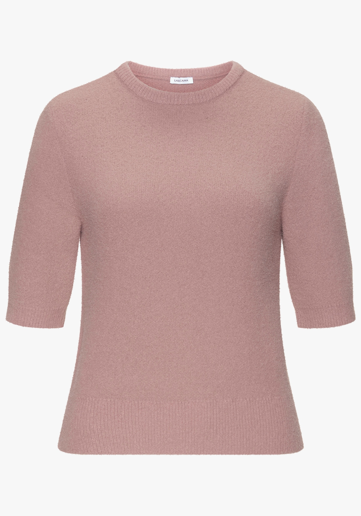 LASCANA Kurzarmpullover - mauve