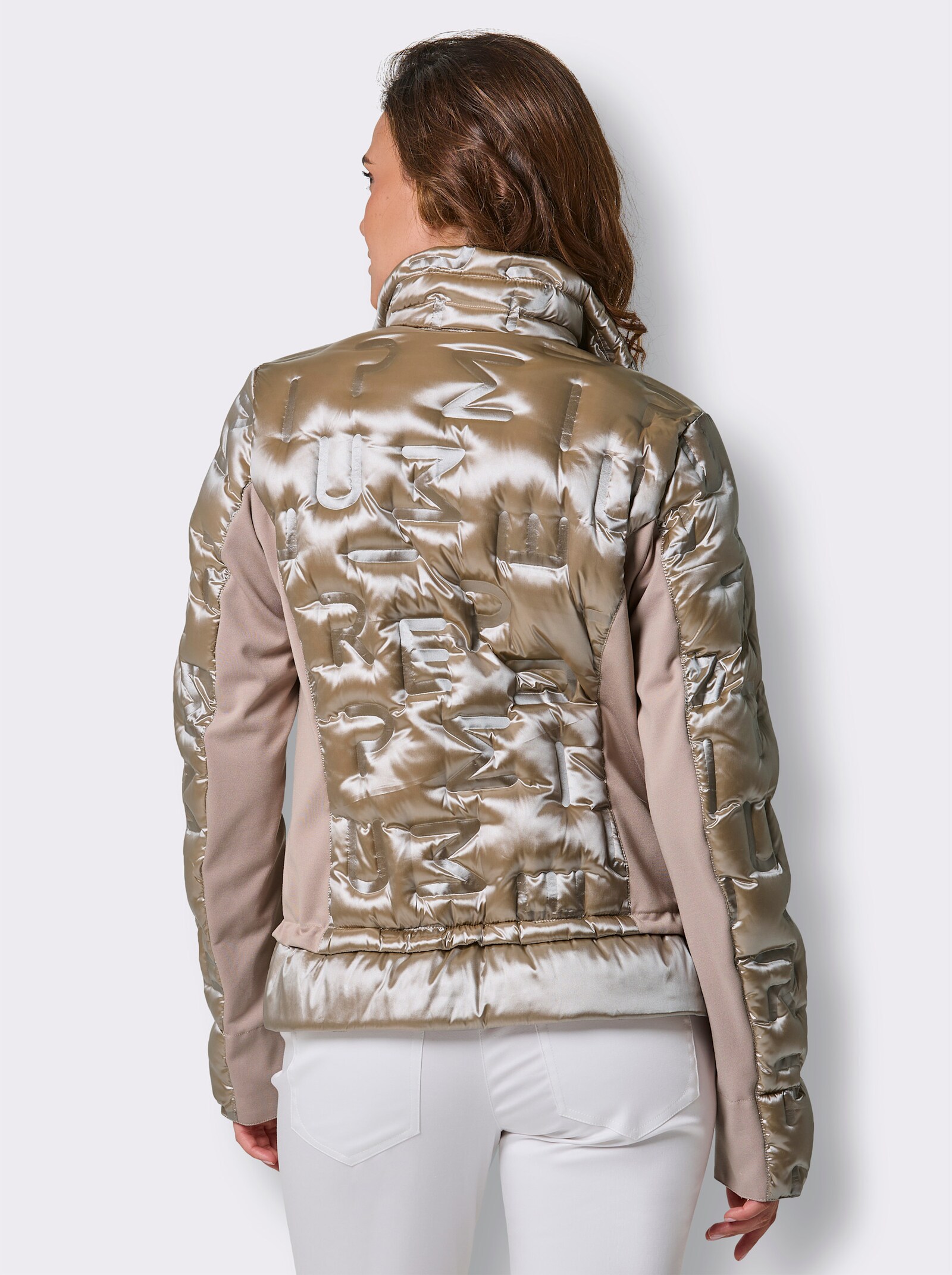CREATION L PREMIUM Leichtdaunenjacke in Stepp-Optik - beige