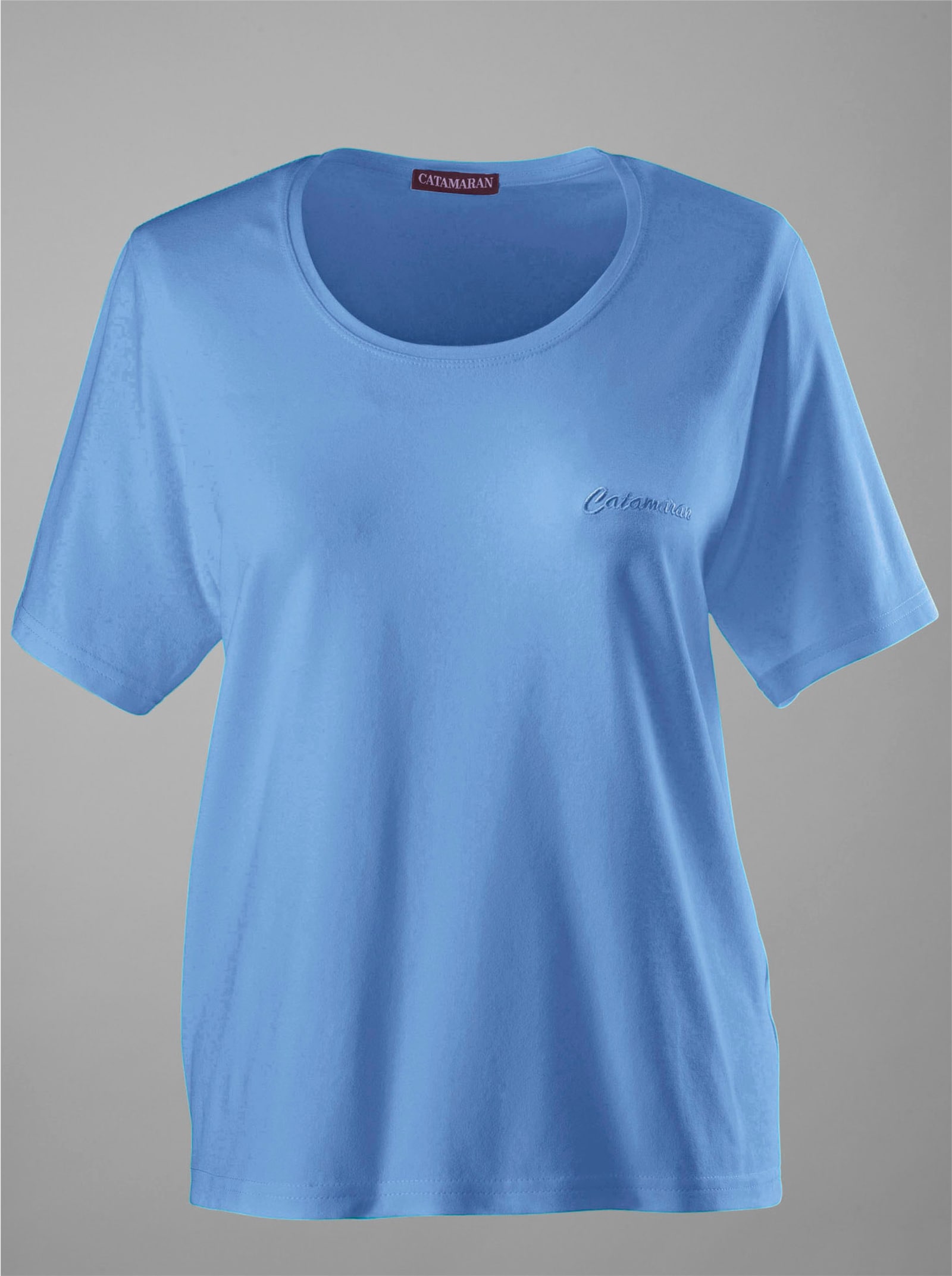 Catamaran Sports Sportshirt mit Stickerei - marine + hellblau