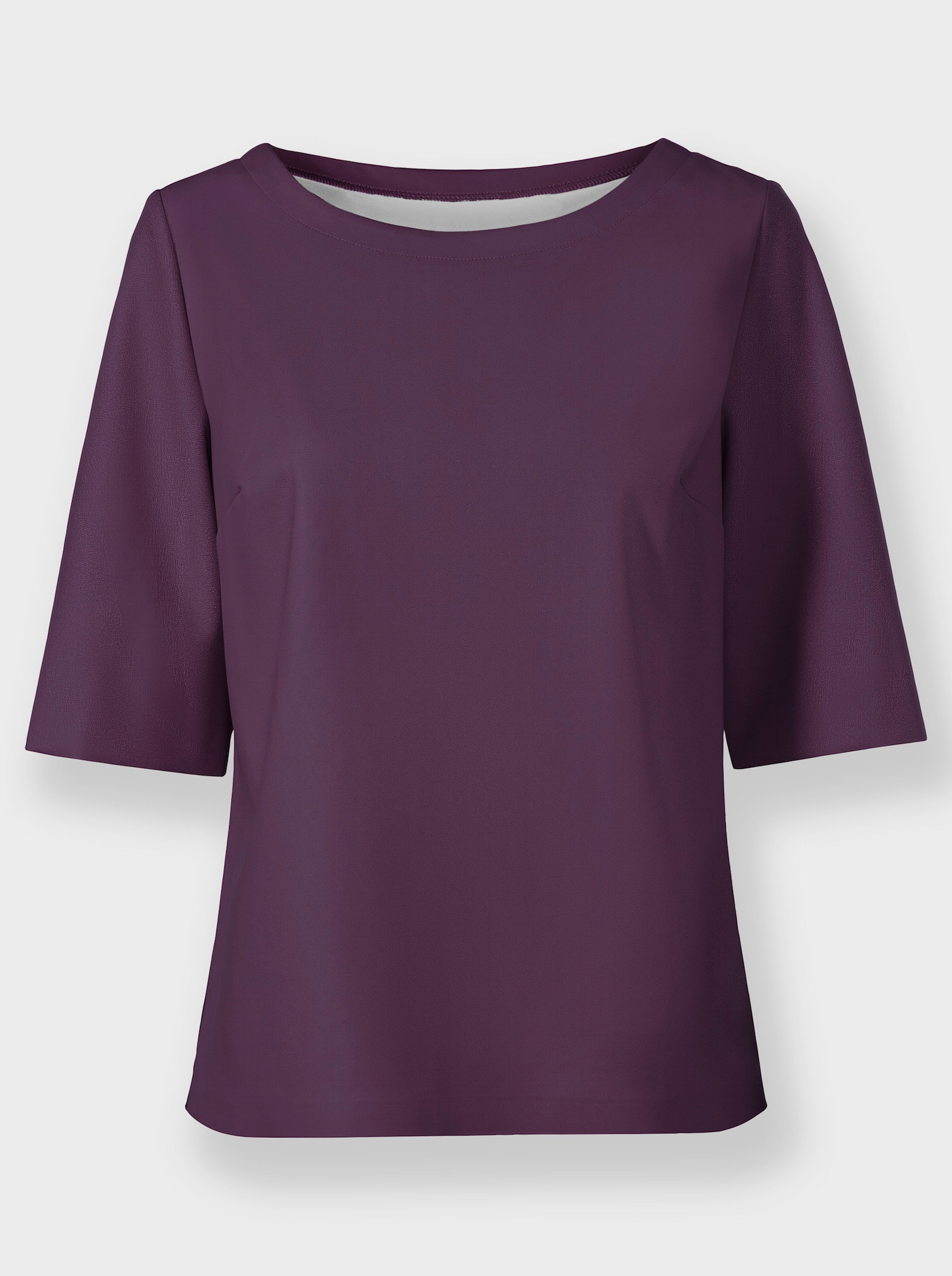 heine Blusenshirt aus Leder-Imitat - traube