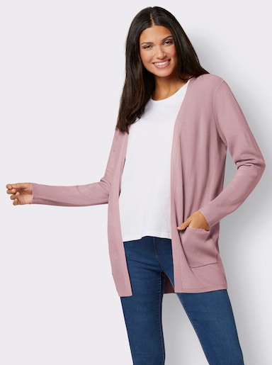 Longstrickjacke in Viskose-Qualität - hortensie