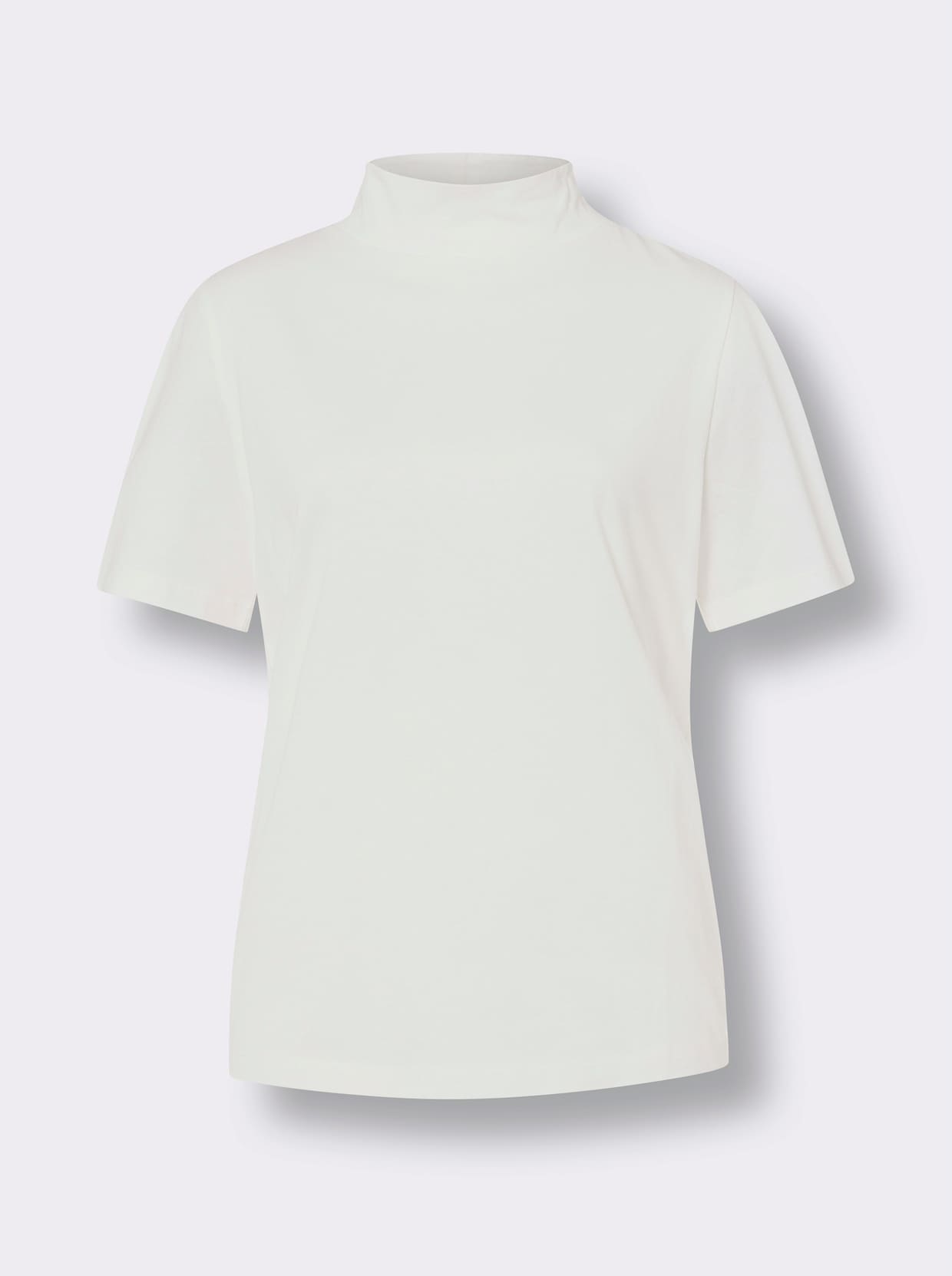 Shirt met opstaande kraag - ecru