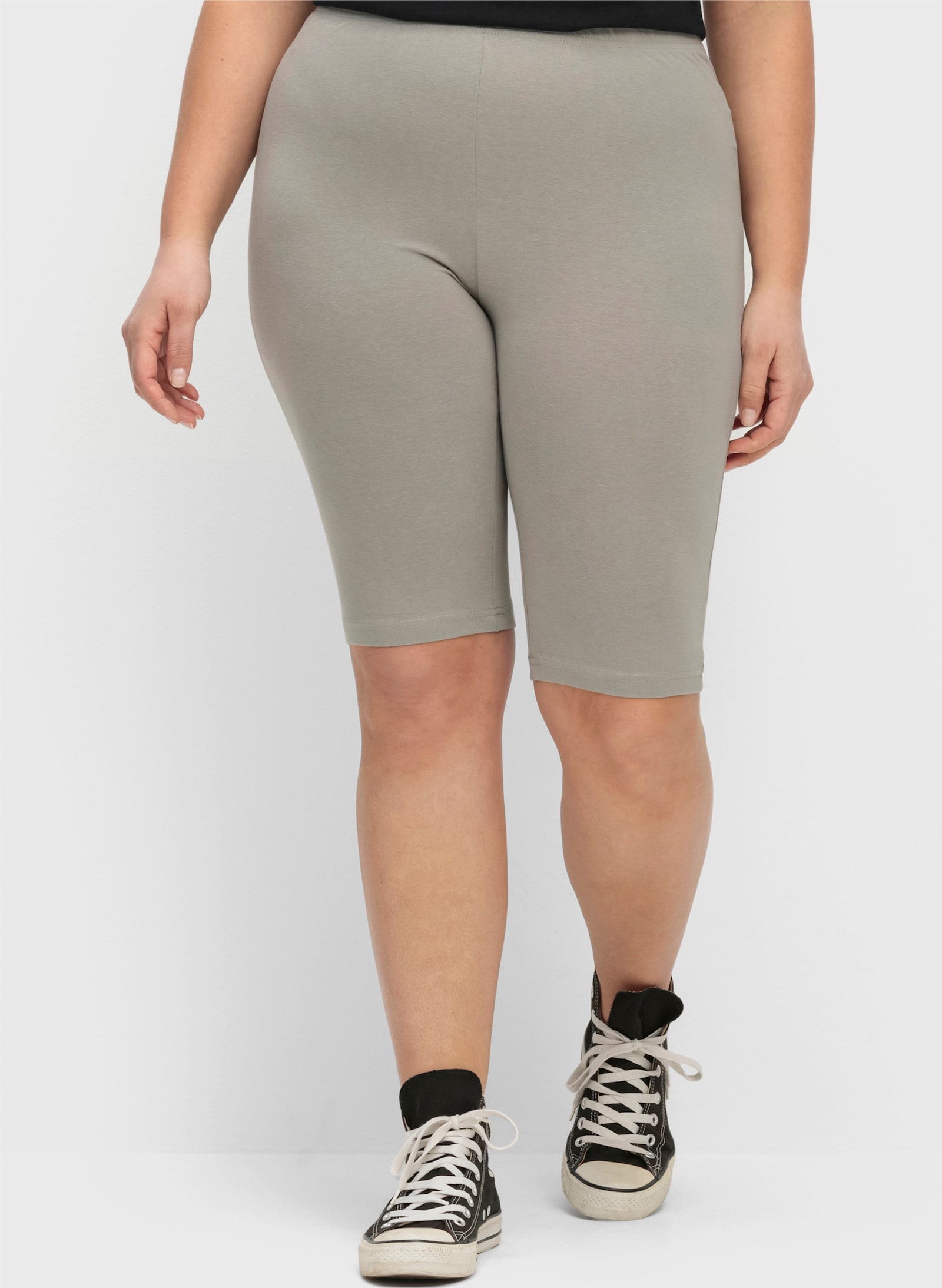 sheego Radlerhose in knielanger Form - grau