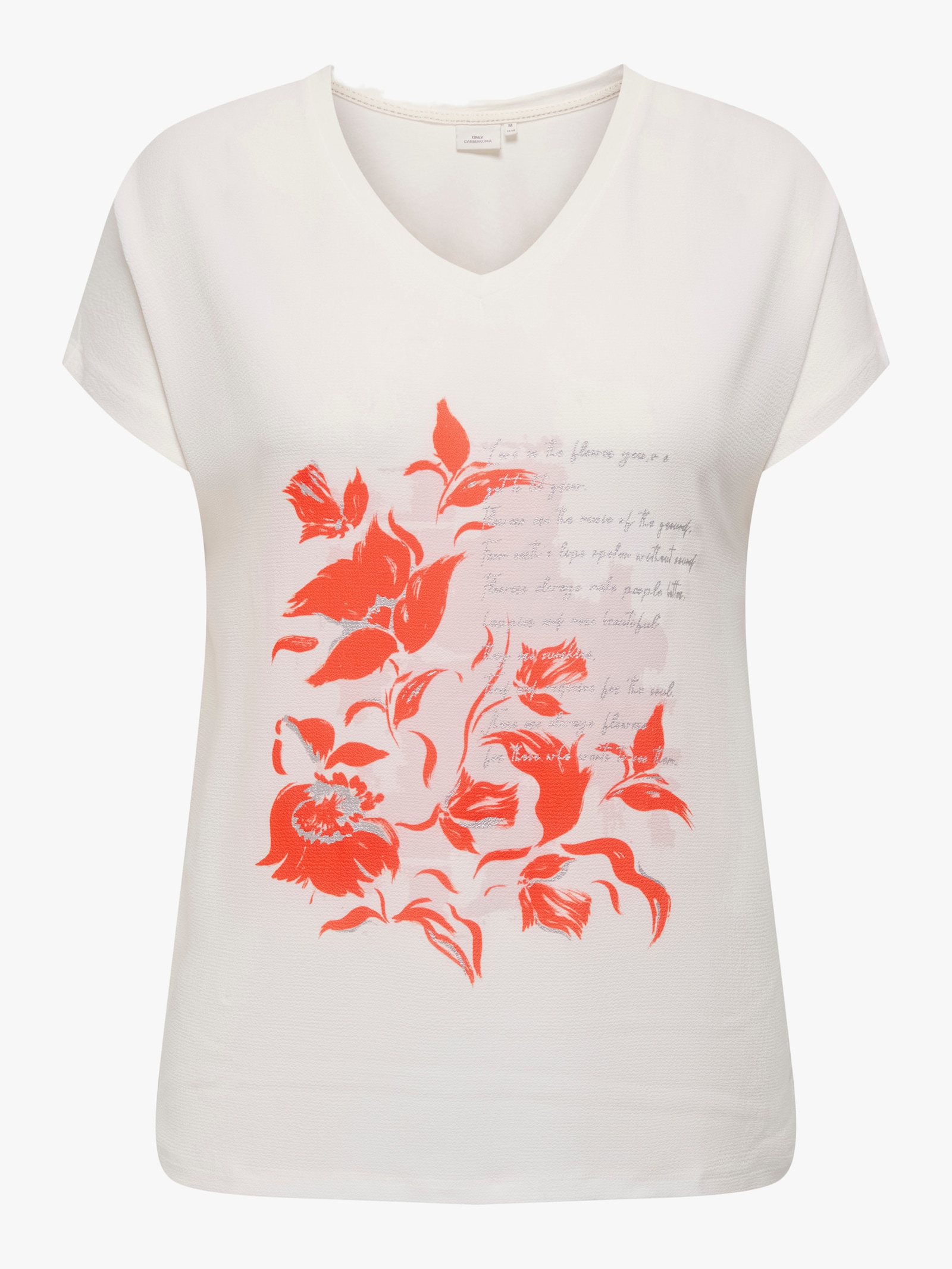 ONLY CARMAKOMA Blusenshirt - cloud dancer print:rose