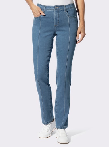 Jeans mit streckender Biese - blue-bleached
