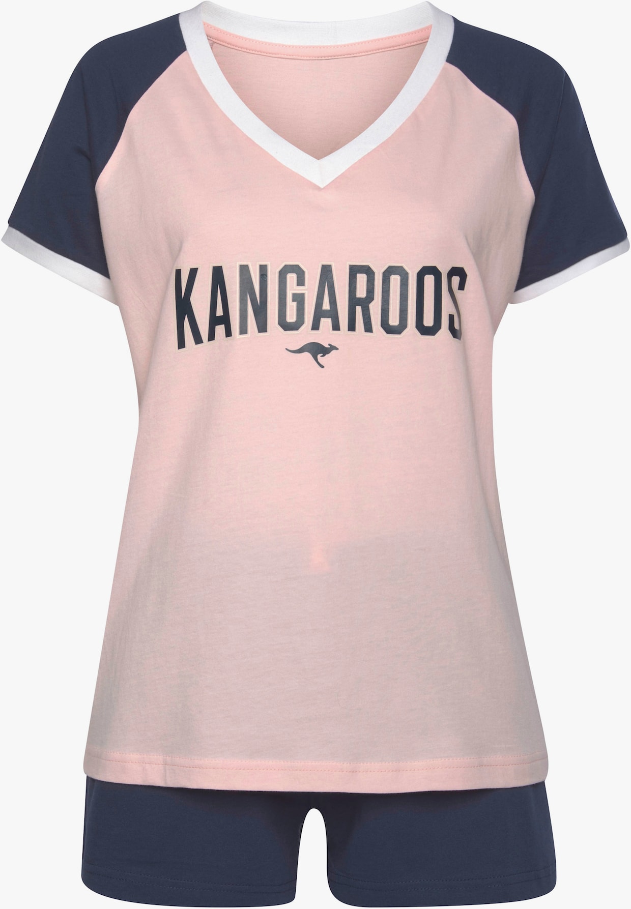KangaROOS shortama - roze/donkerblauw
