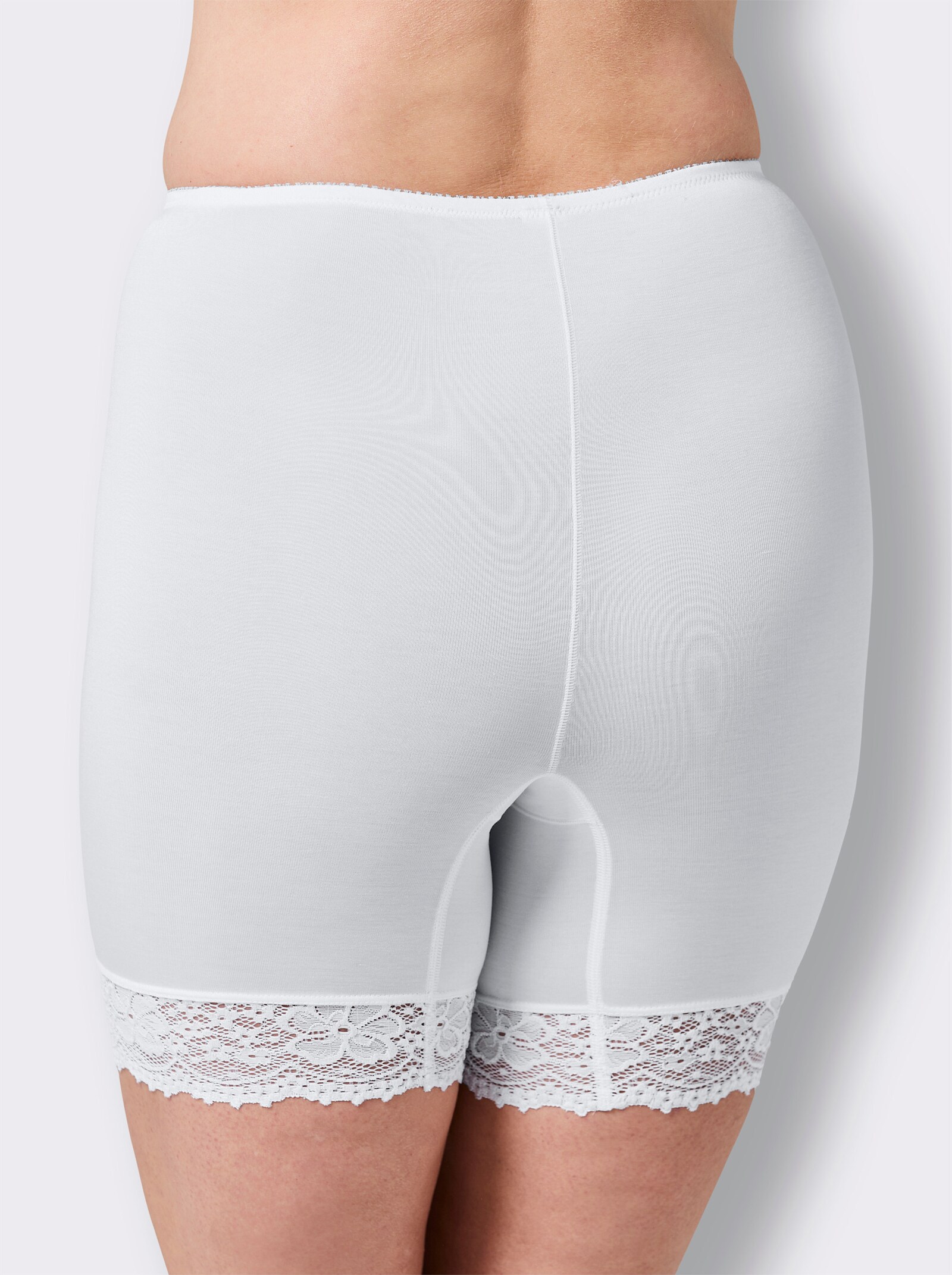 Nina von C. Langbeinschlüpfer mit Spitze - weiß