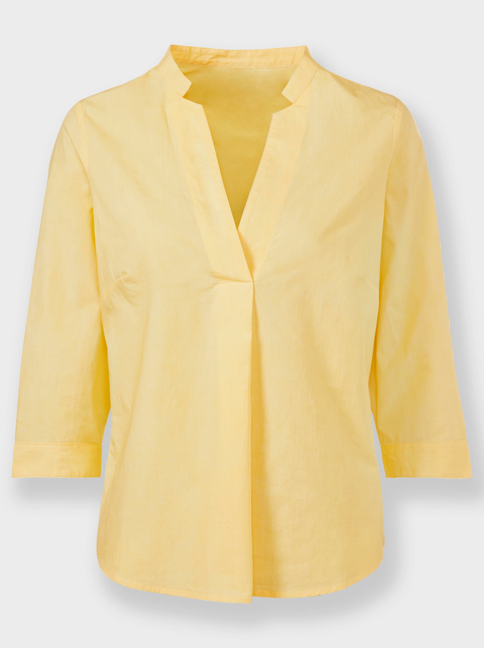 heine Baumwollbluse mit Stehkragen - gelb