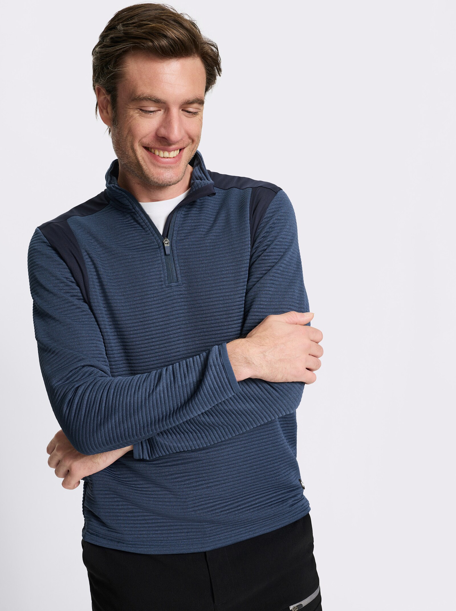 Catamaran Sports Sweatshirt mit Einsätzen - dunkelblau-meliert