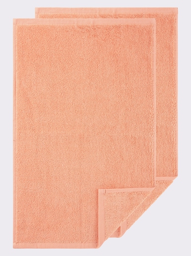 wäschepur Handdoek van zware gevolde badstof - apricot