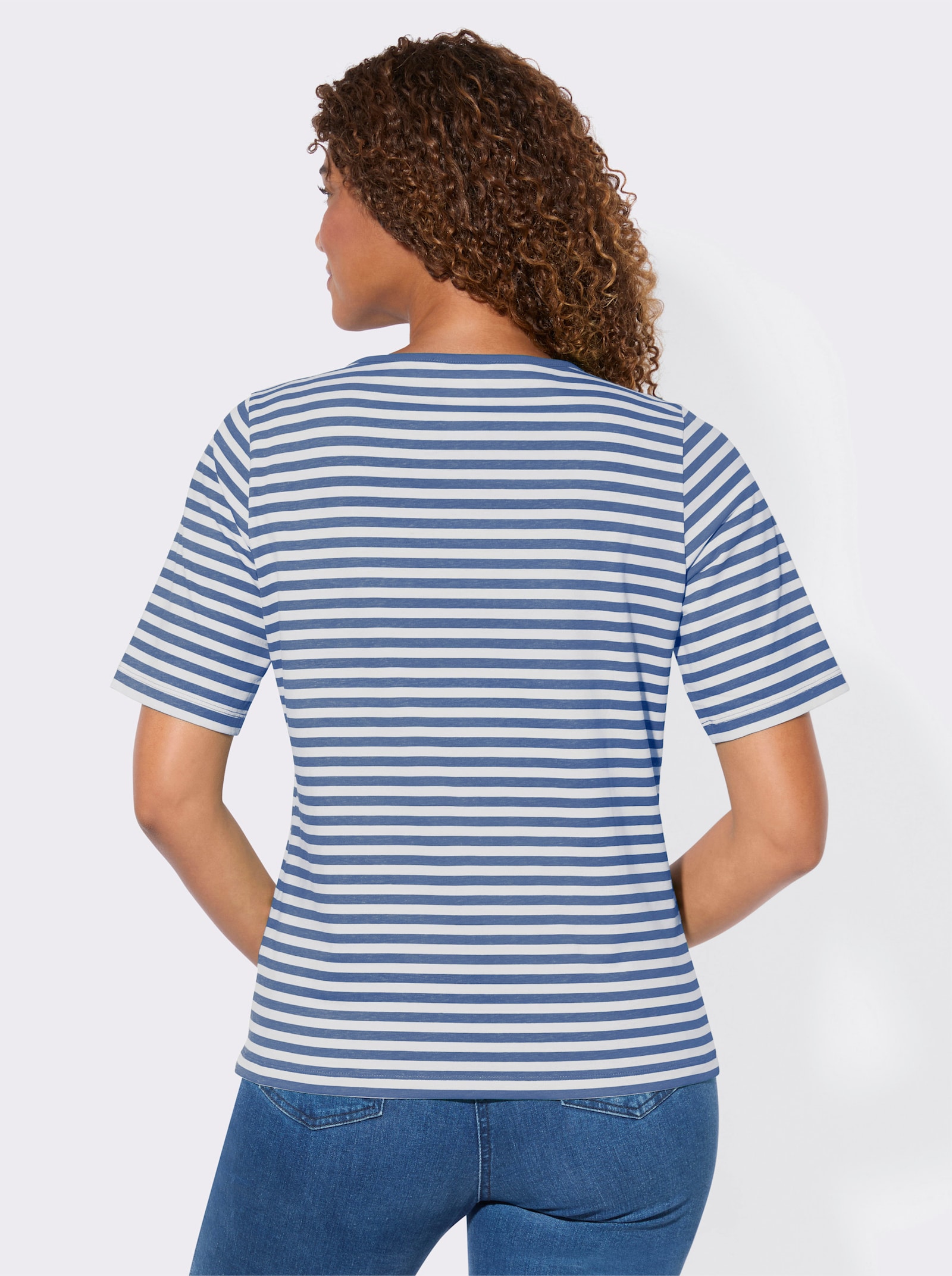 Shirt-Set mit kurzen Ärmeln - jeansblau
