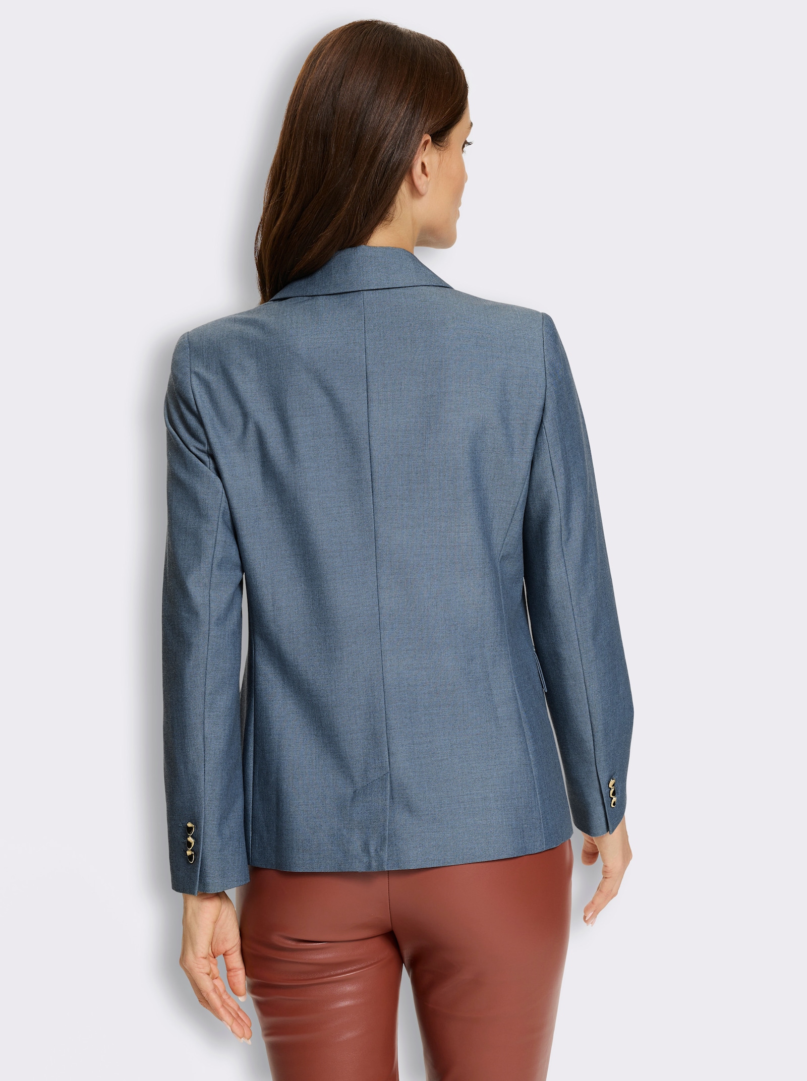 heine Blazer in Melange-Optik - rauchblau