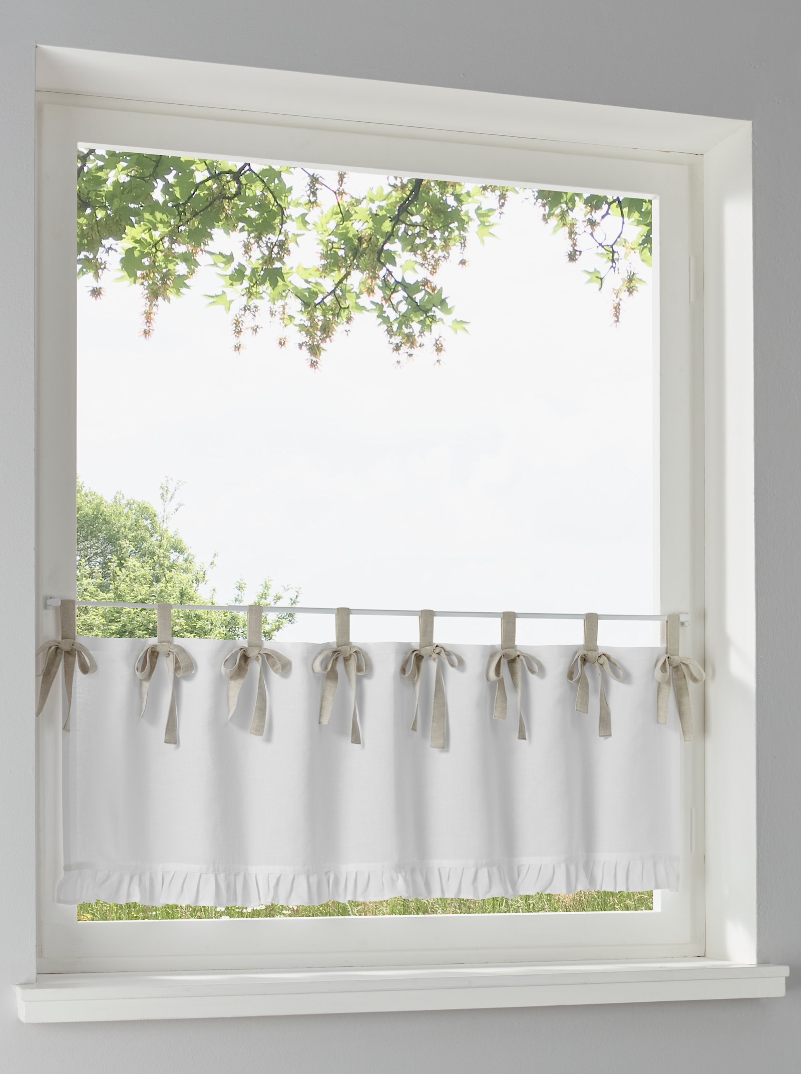 heine home Querbehang - weiß-beige