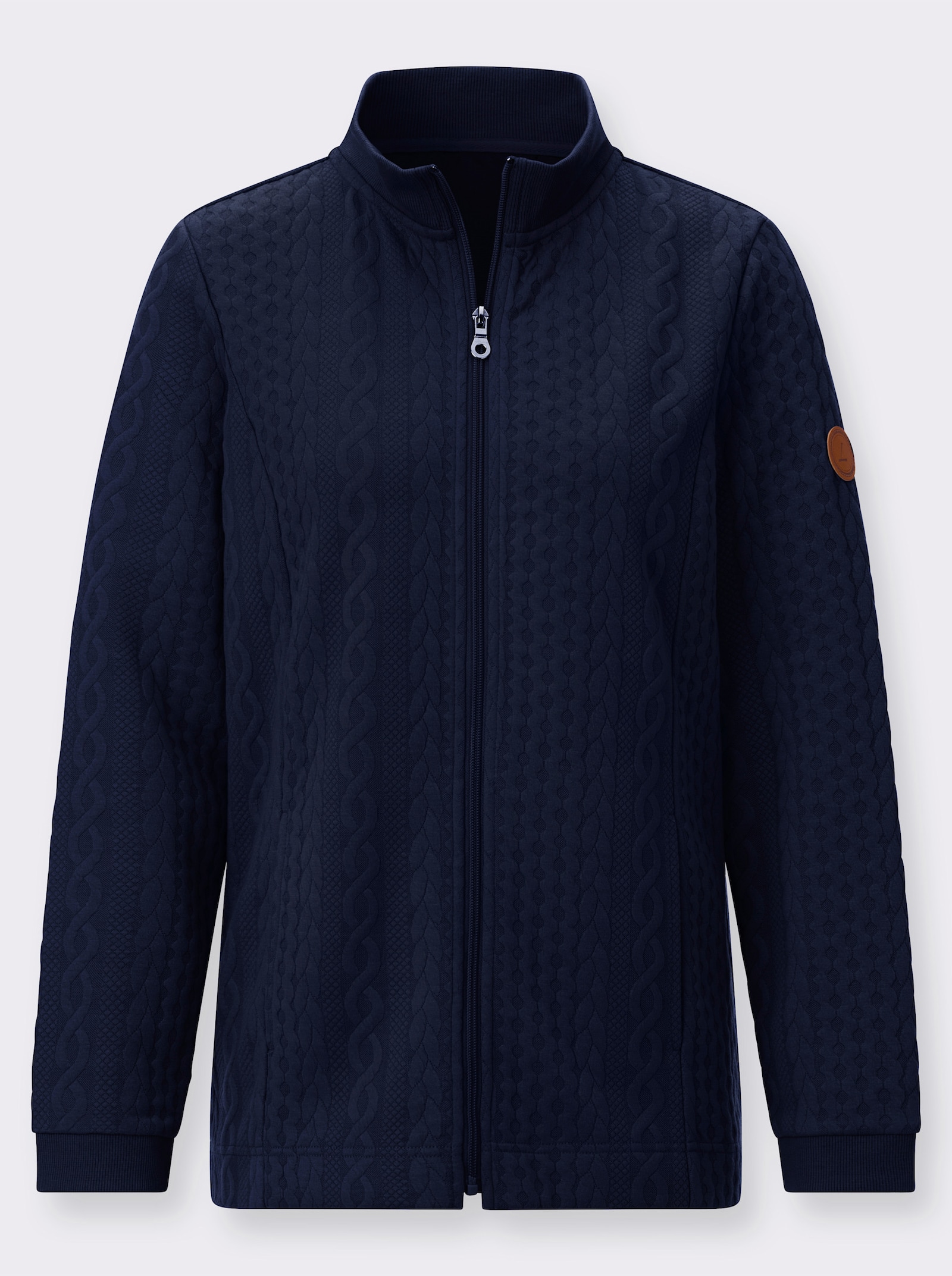 Shirtjacke mit Reißverschluss - marine
