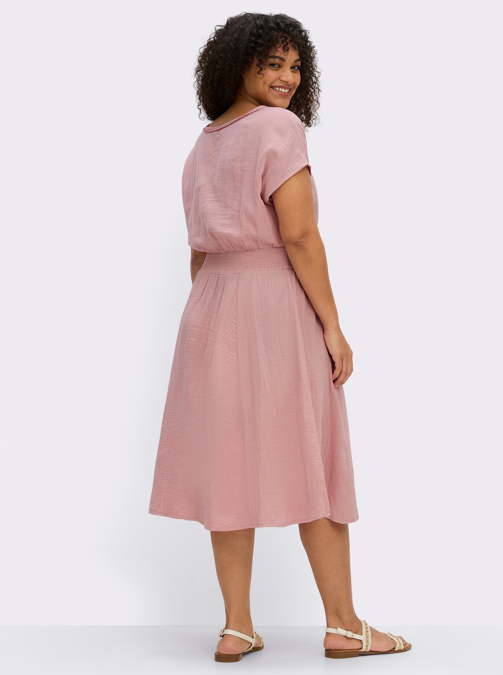 sheego Sommerkleid aus Musselin - hortensie