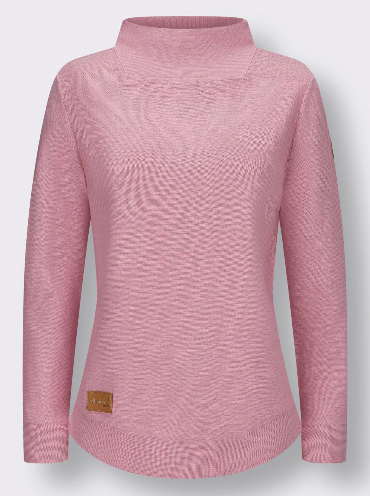Stehkragenpullover - rosé