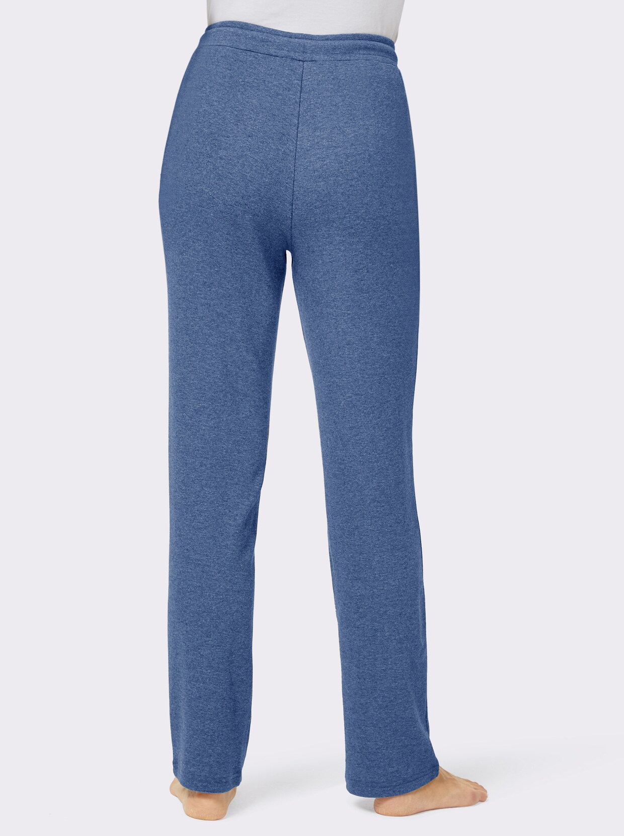 feel good broek - middenblauw gemêleerd