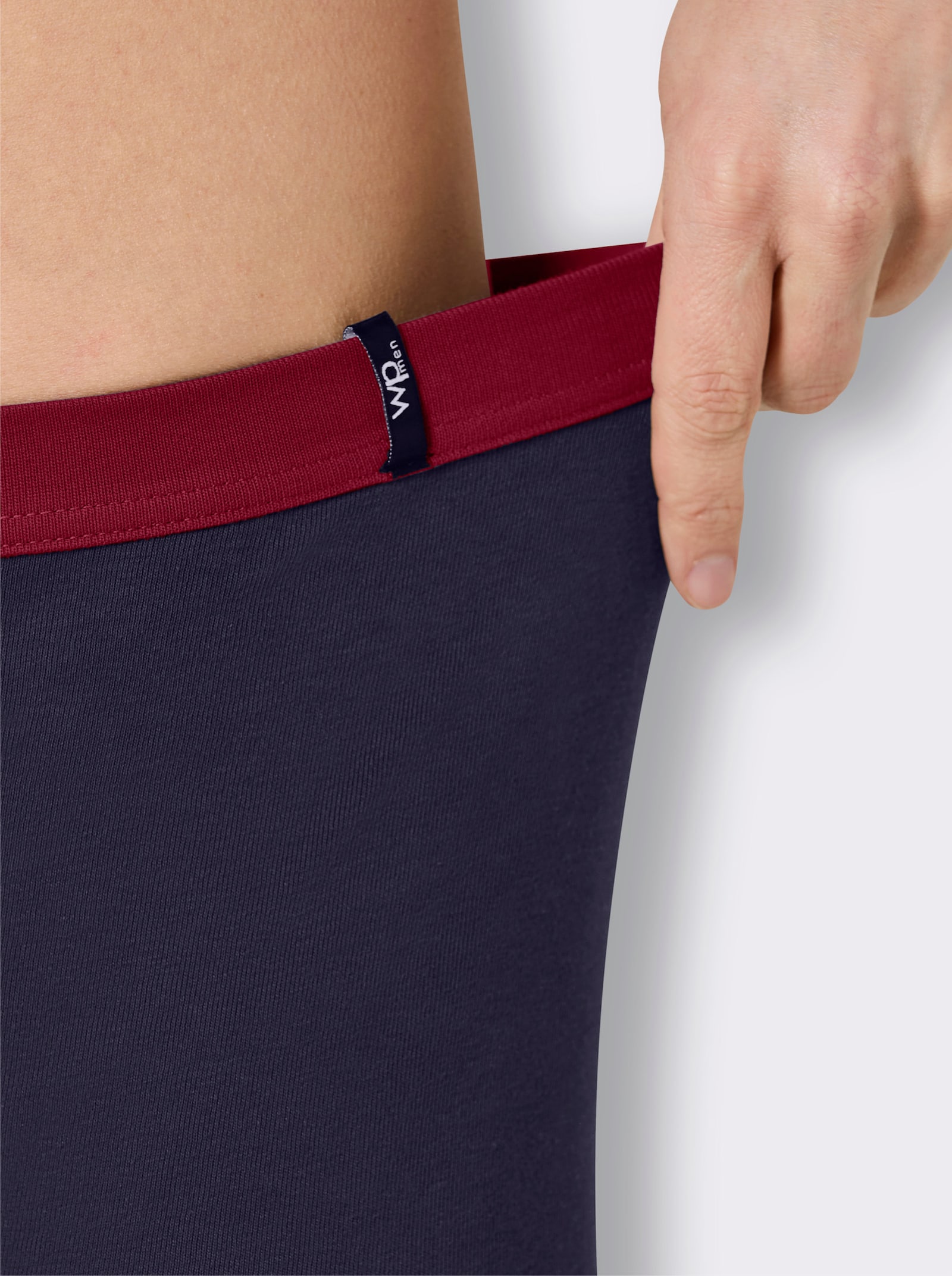 wäschepur men Hose kurz - marine + dunkelrot