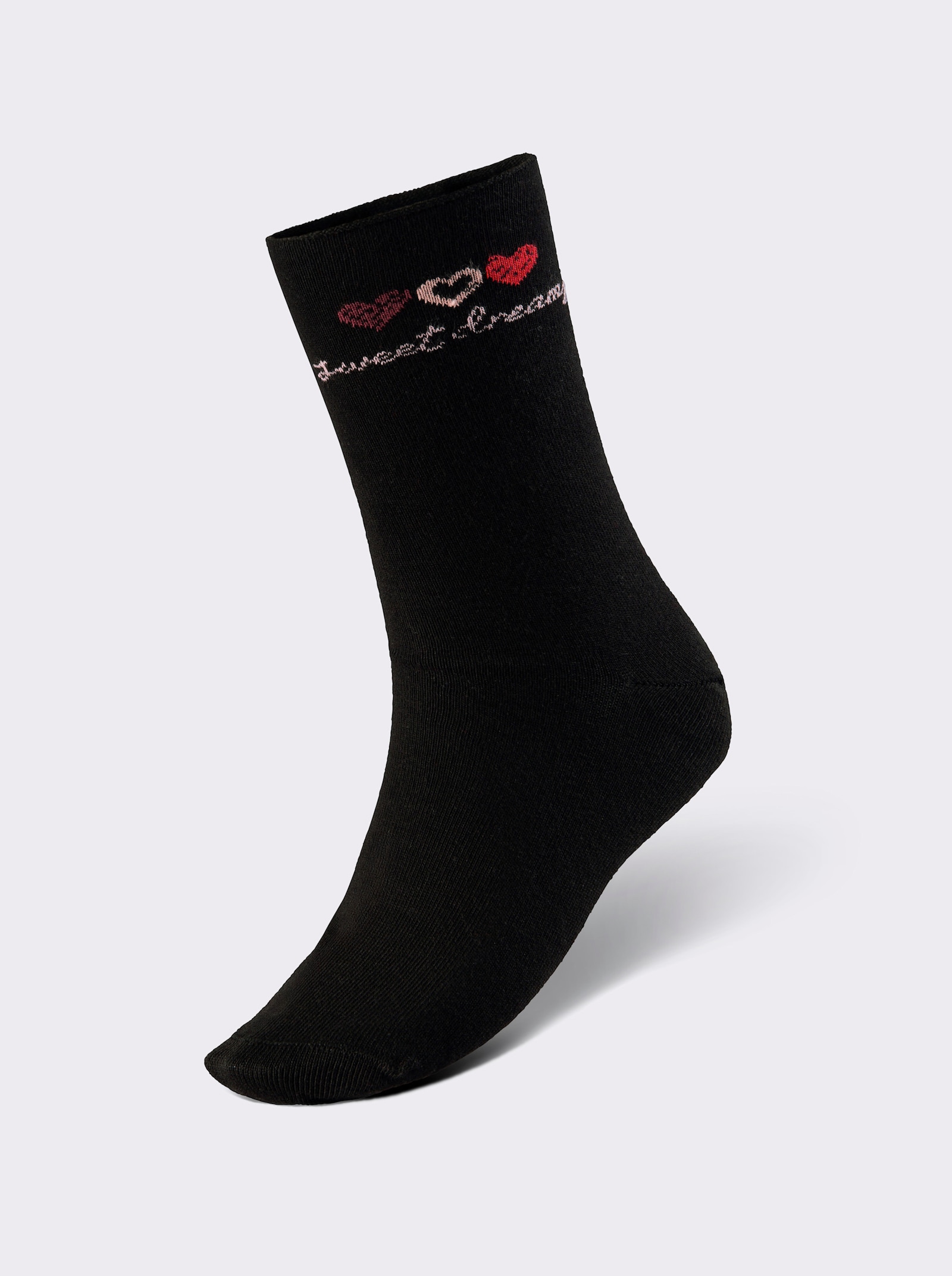 wäschepur Damen-Socken - schwarz-kirsche