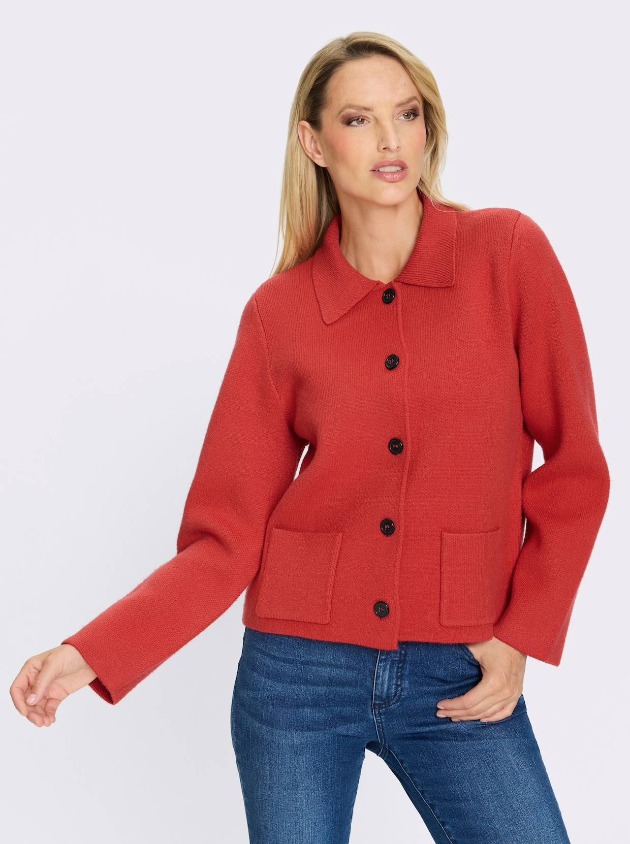 heine Cardigan - erdbeere