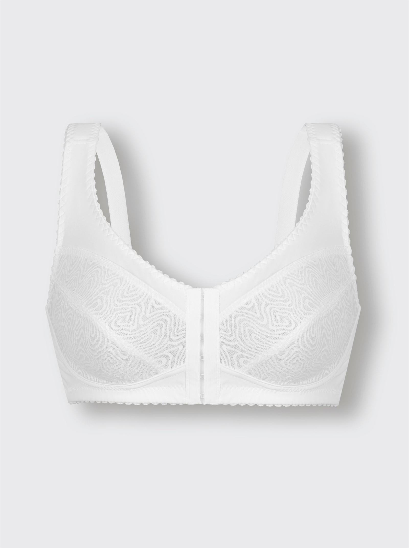 wäschepur Vorderverschluss-BH ohne Bügel - weiß