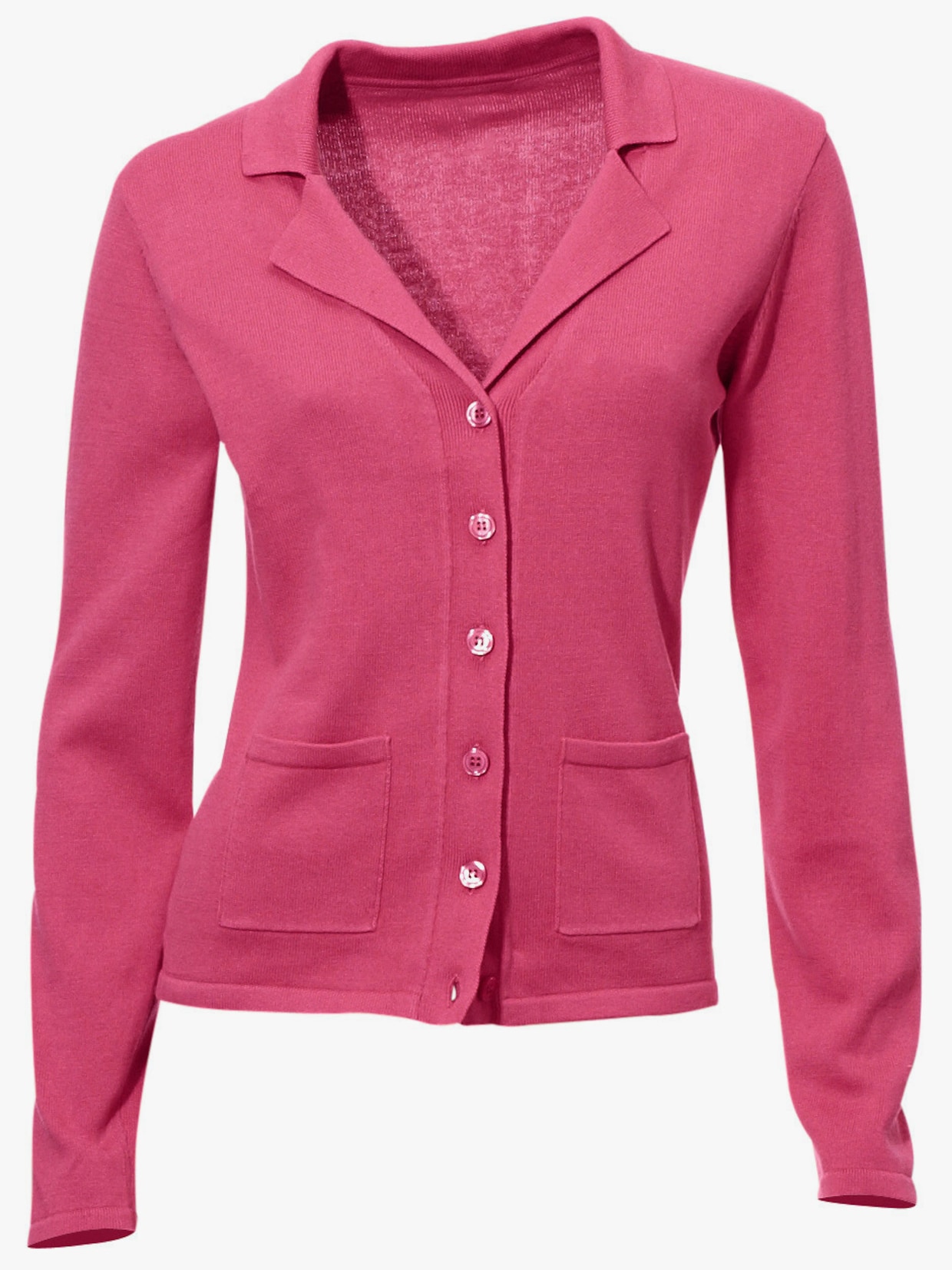 heine Veste en tricot fin - fuchsia