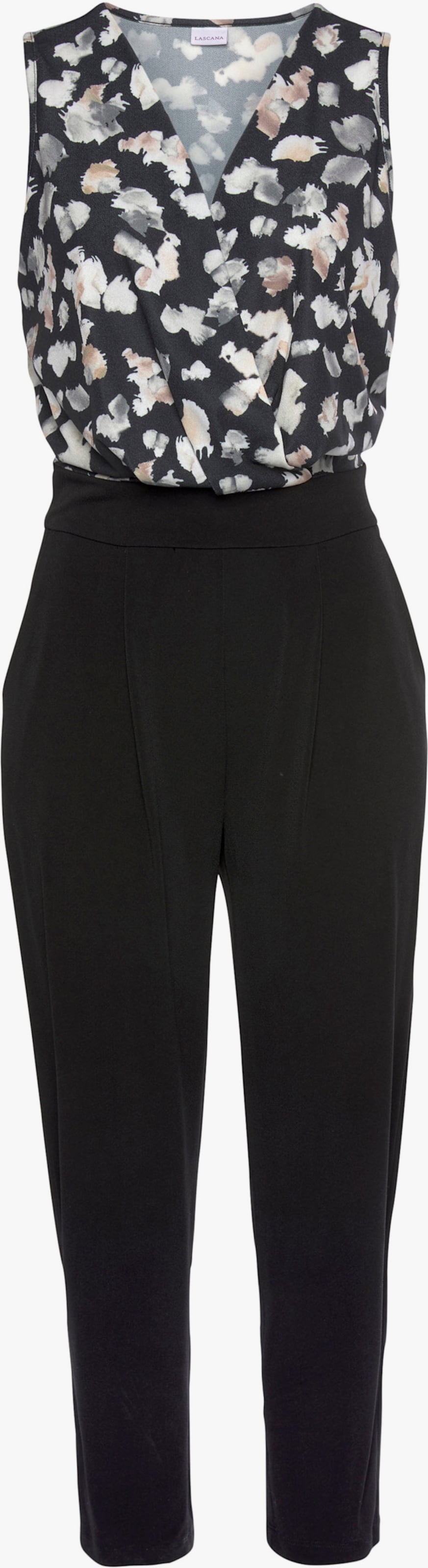 LASCANA Combinaison - noir-beige imprimé