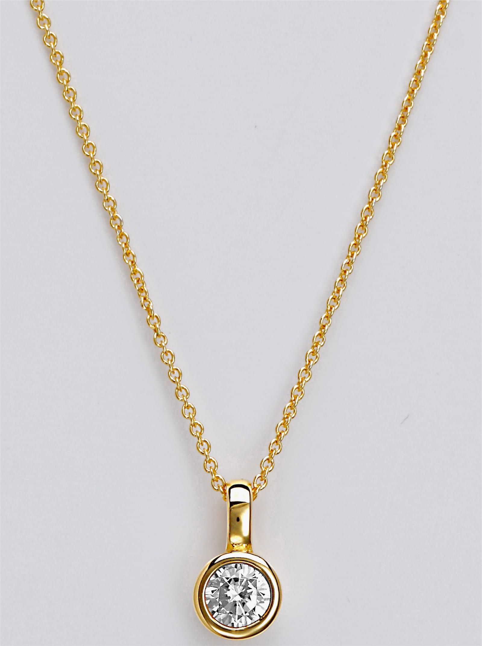 Anhänger mit Kette - Silber vergoldet 925