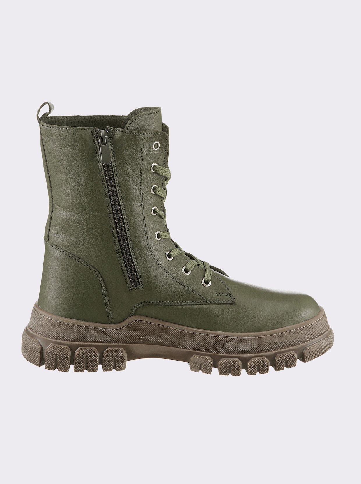 heine Bottines à lacets - vert olive