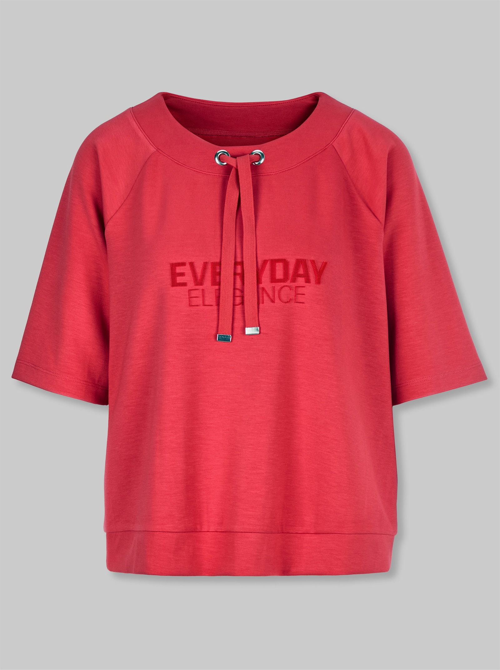 heine Sweatshirt mit Tunnelzug und Bindeband - hummer