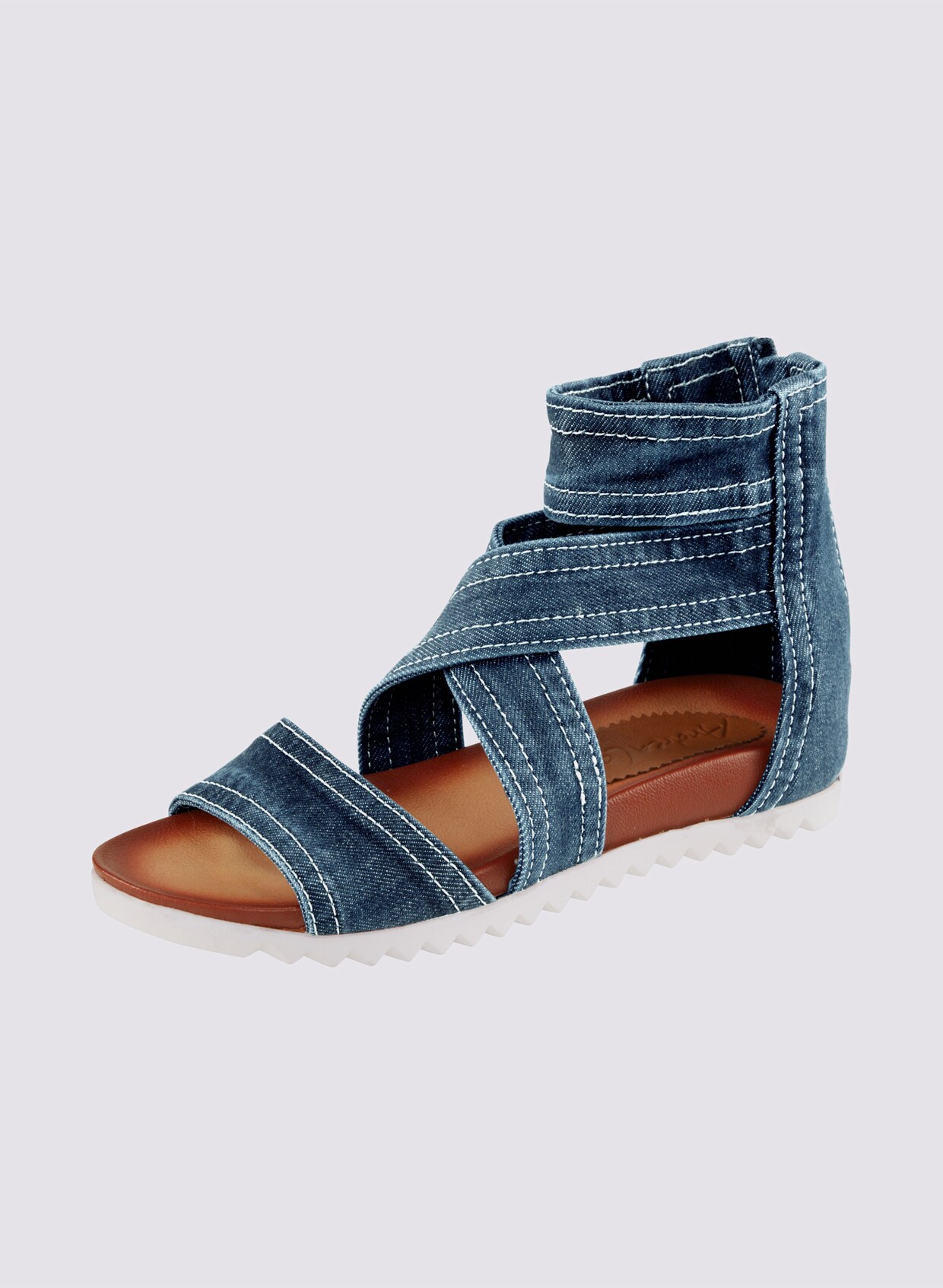 Andrea Conti sandaaltjes - jeansblauw