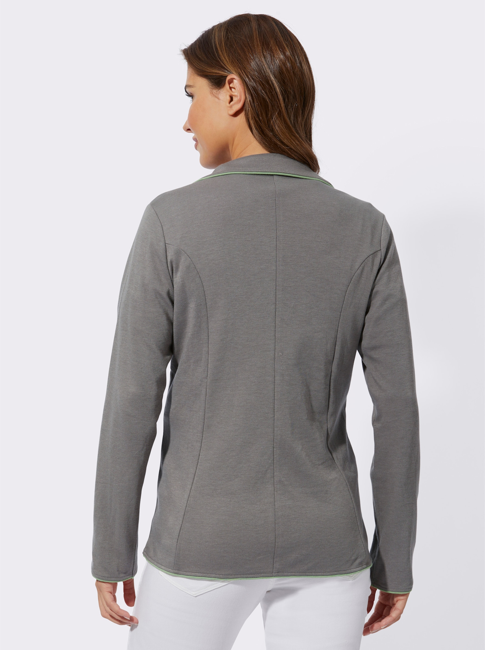 Mikina s pajetkovou aplikací - šedá-melír