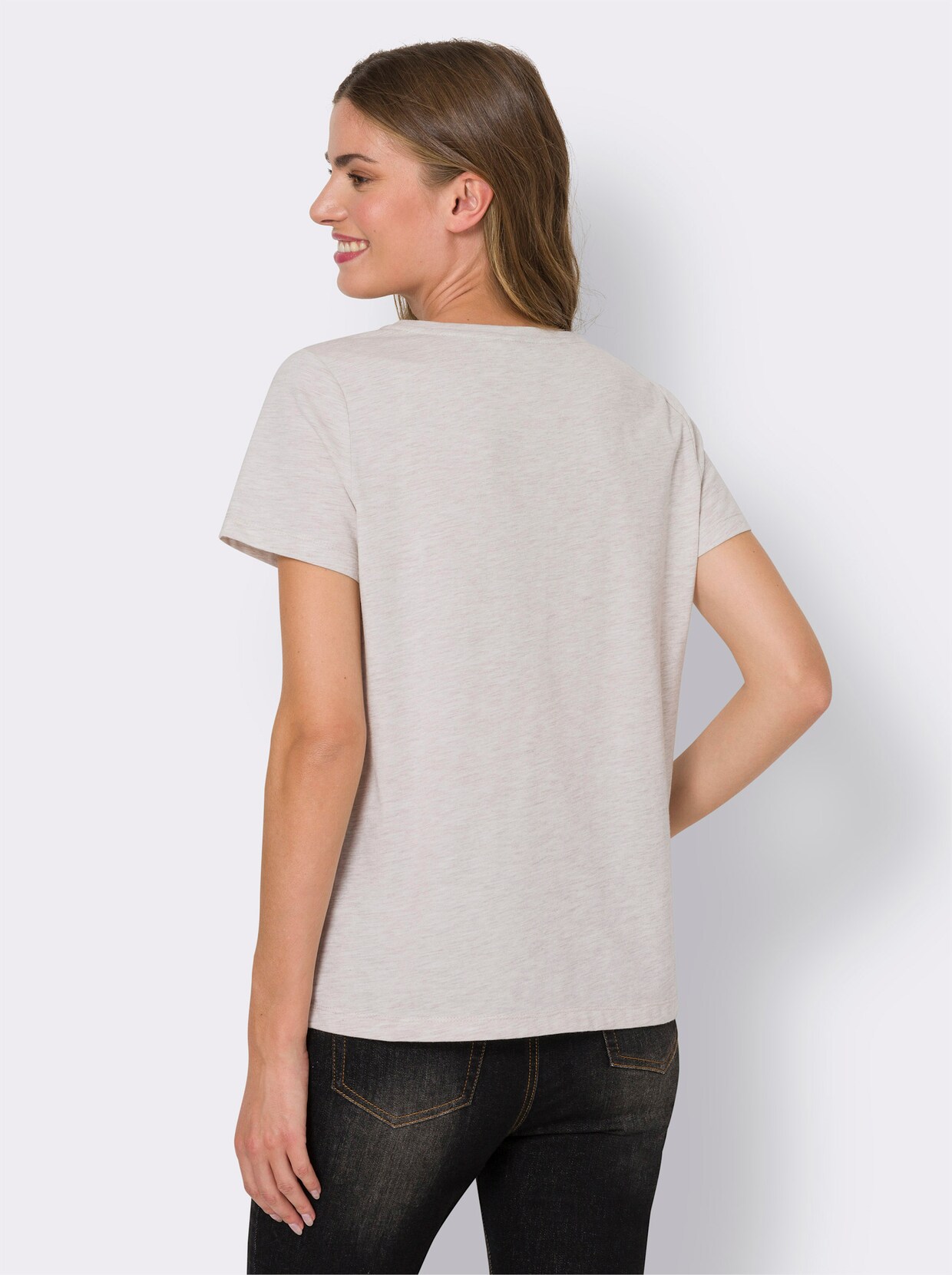 heine Shirt met print - champagne