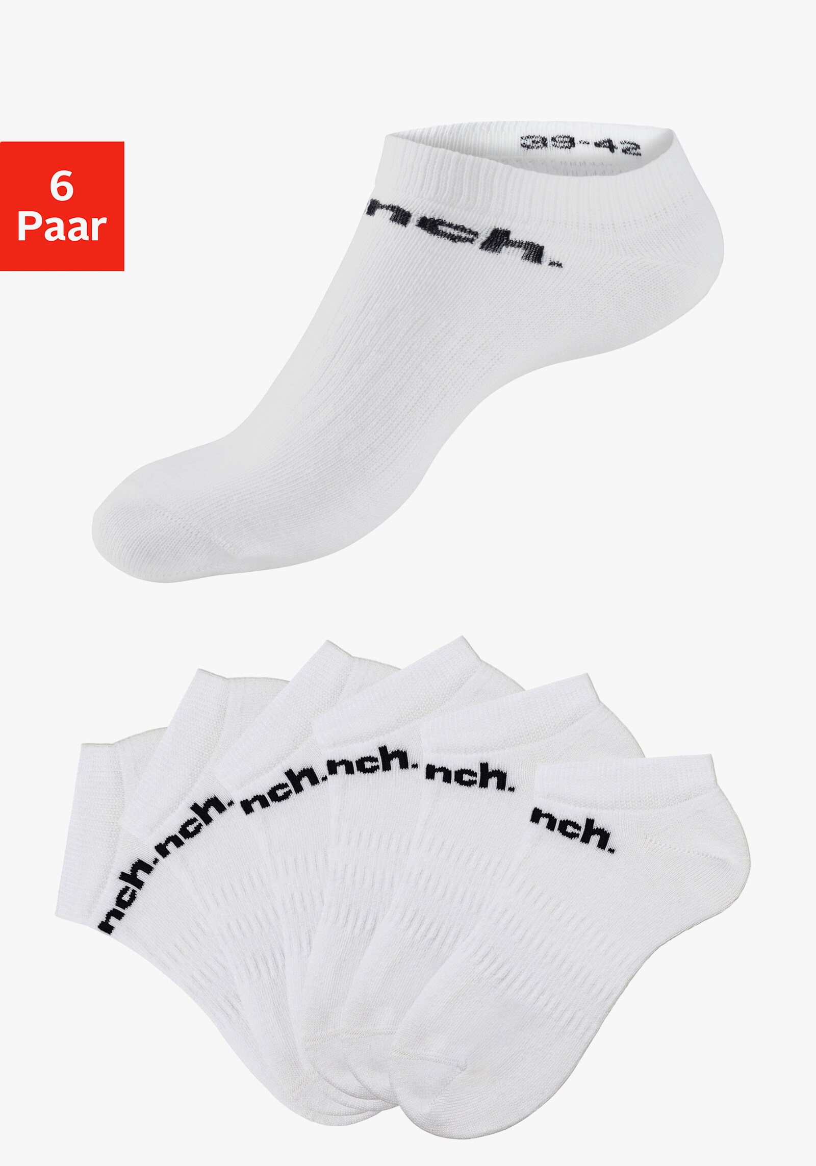 Bench. Sportsocken - 6x weiß