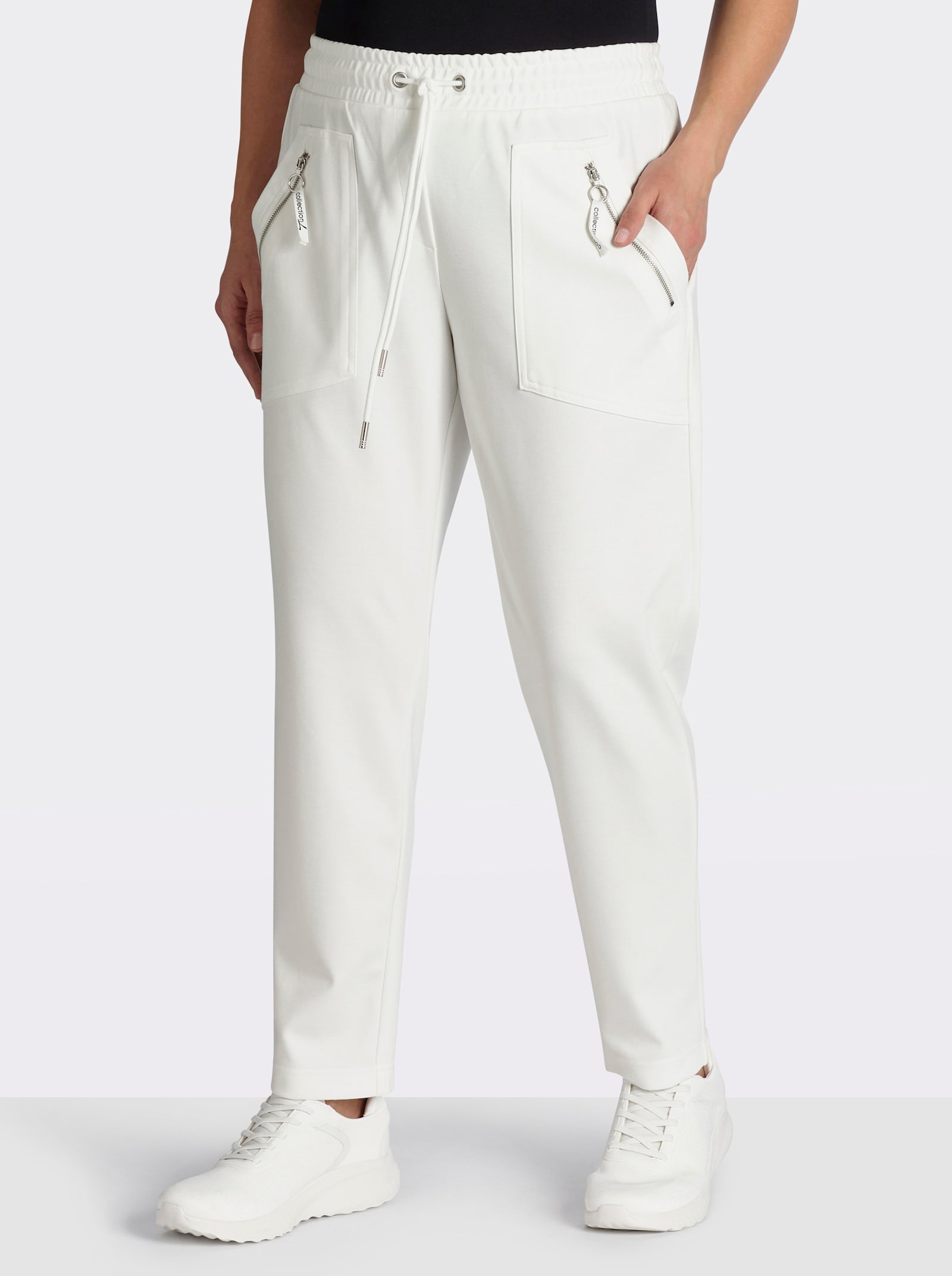 Schlupfhose in Stretch-Qualität - ecru