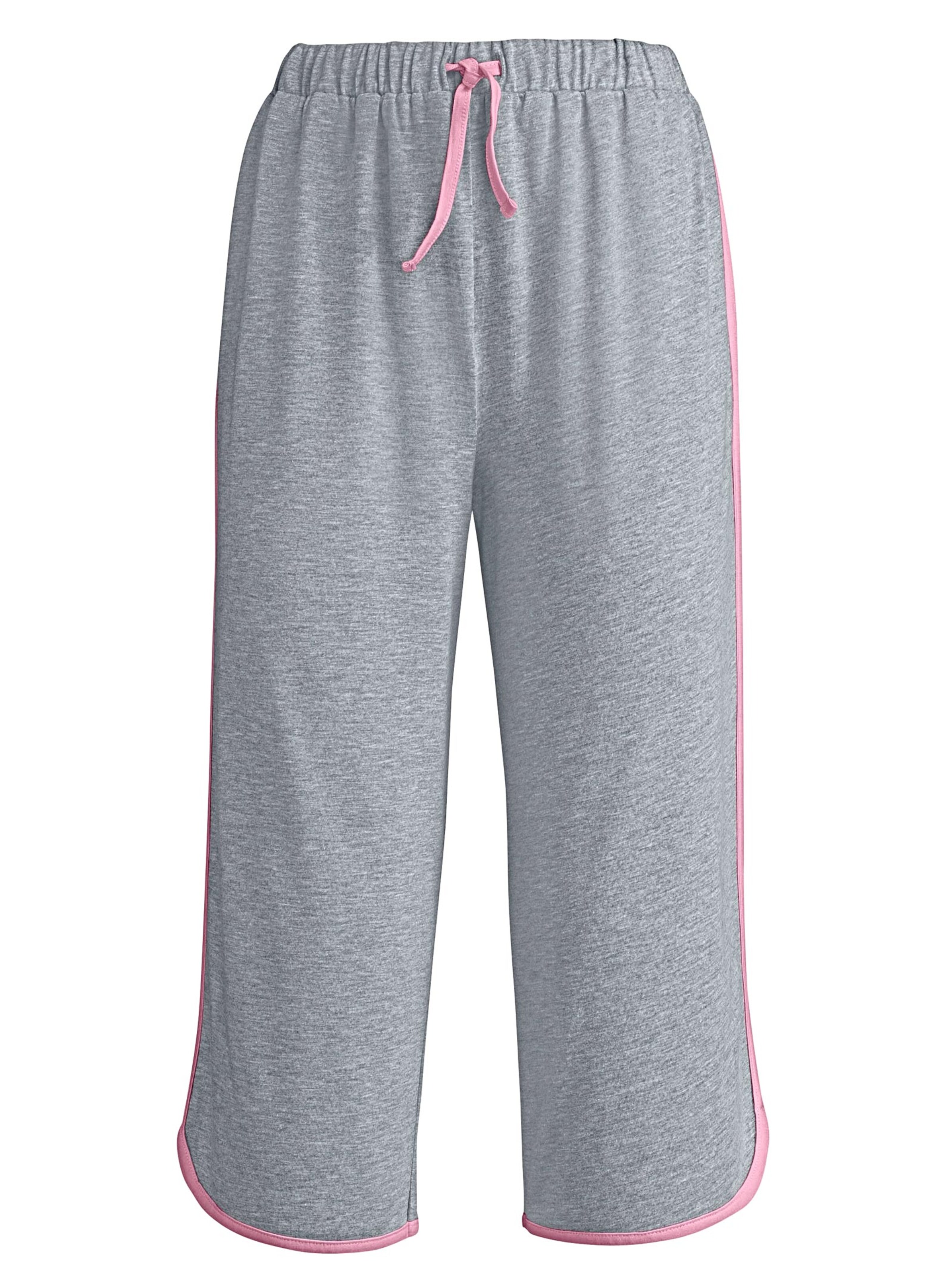 Capri-Freizeithose - grau-meliert