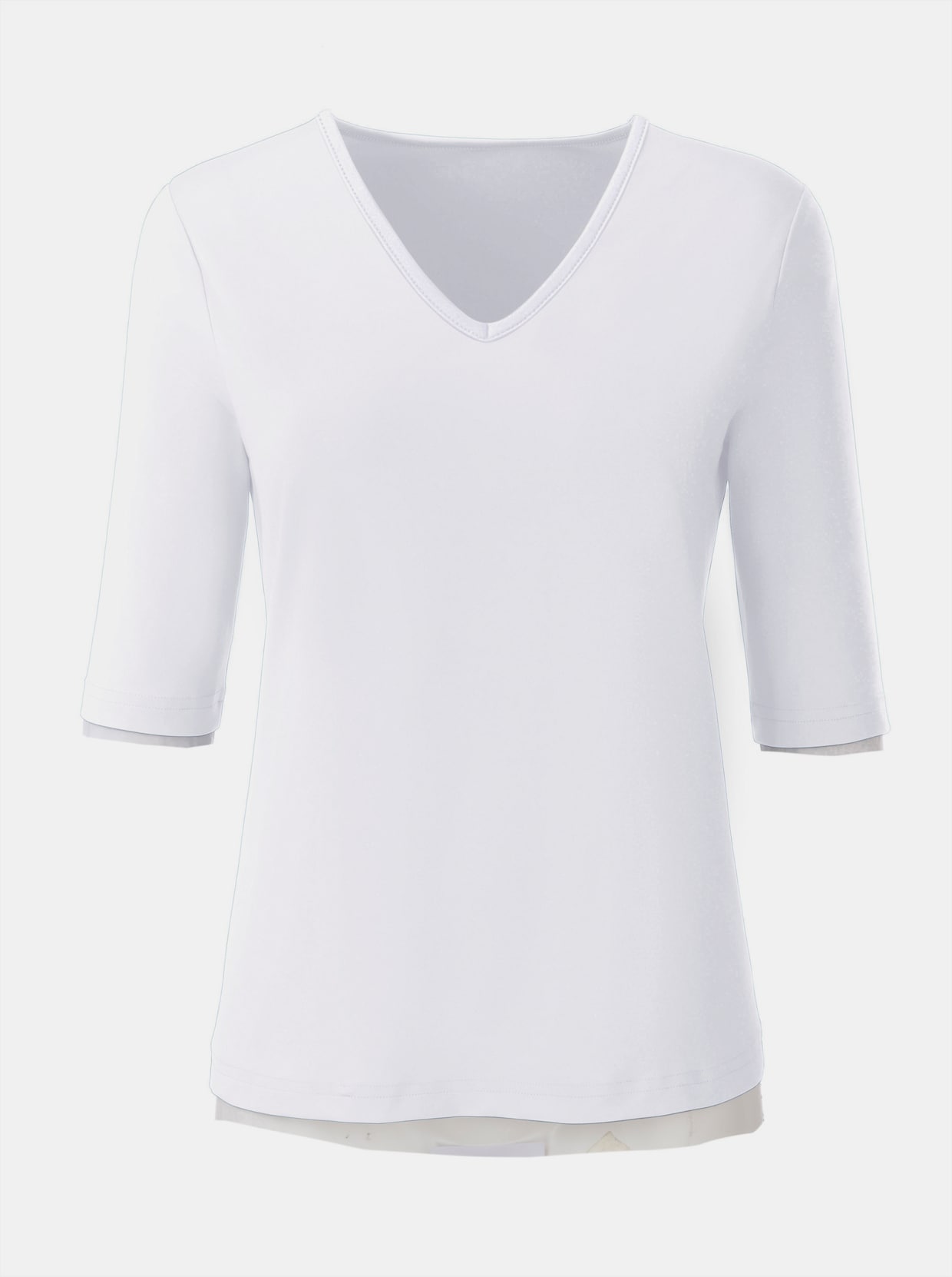 T-shirt en V - blanc