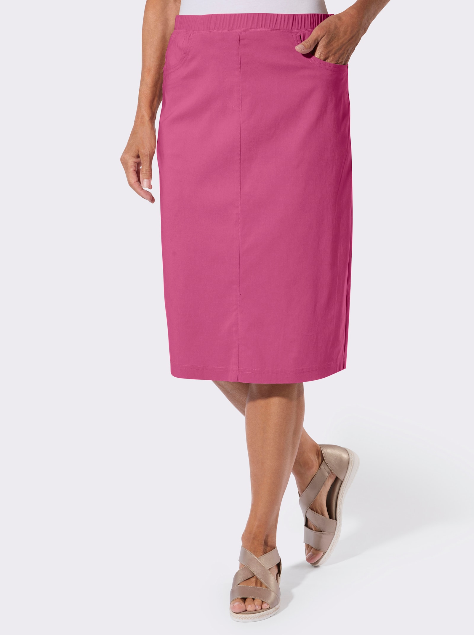 Schlupfrock in Bengalin-Qualität - fuchsia