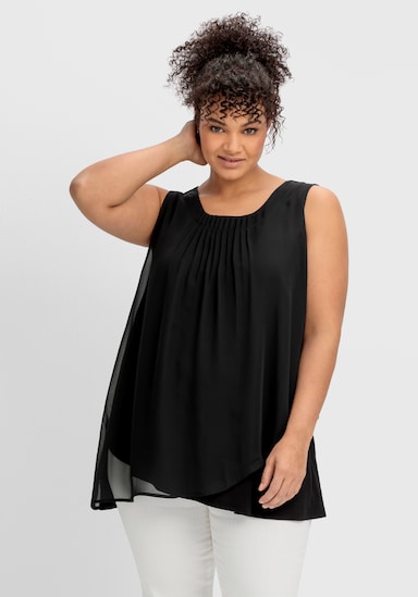 sheego 2-in-1-Top - schwarz
