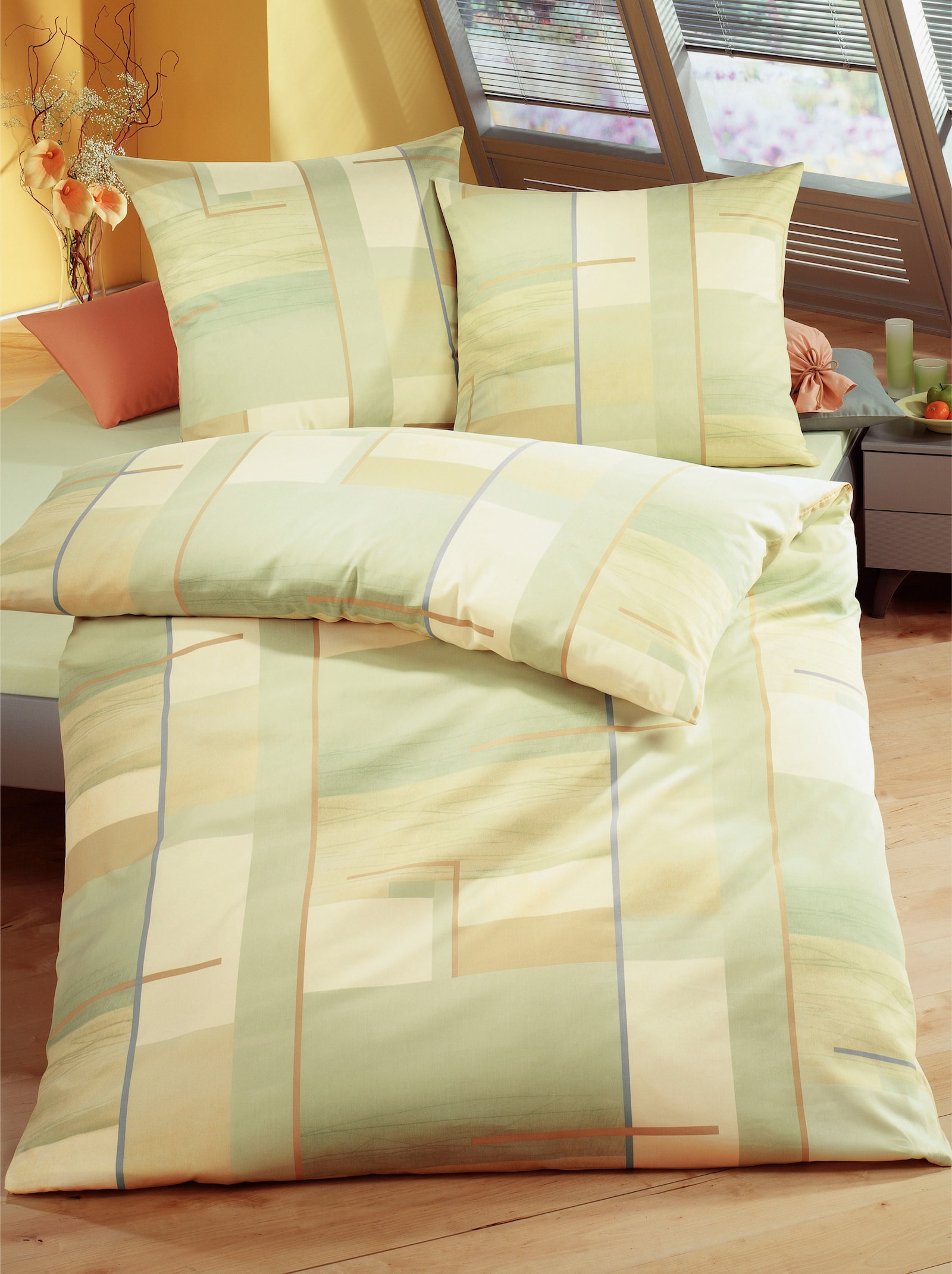 Biberna Bedtextiel - lindegroen