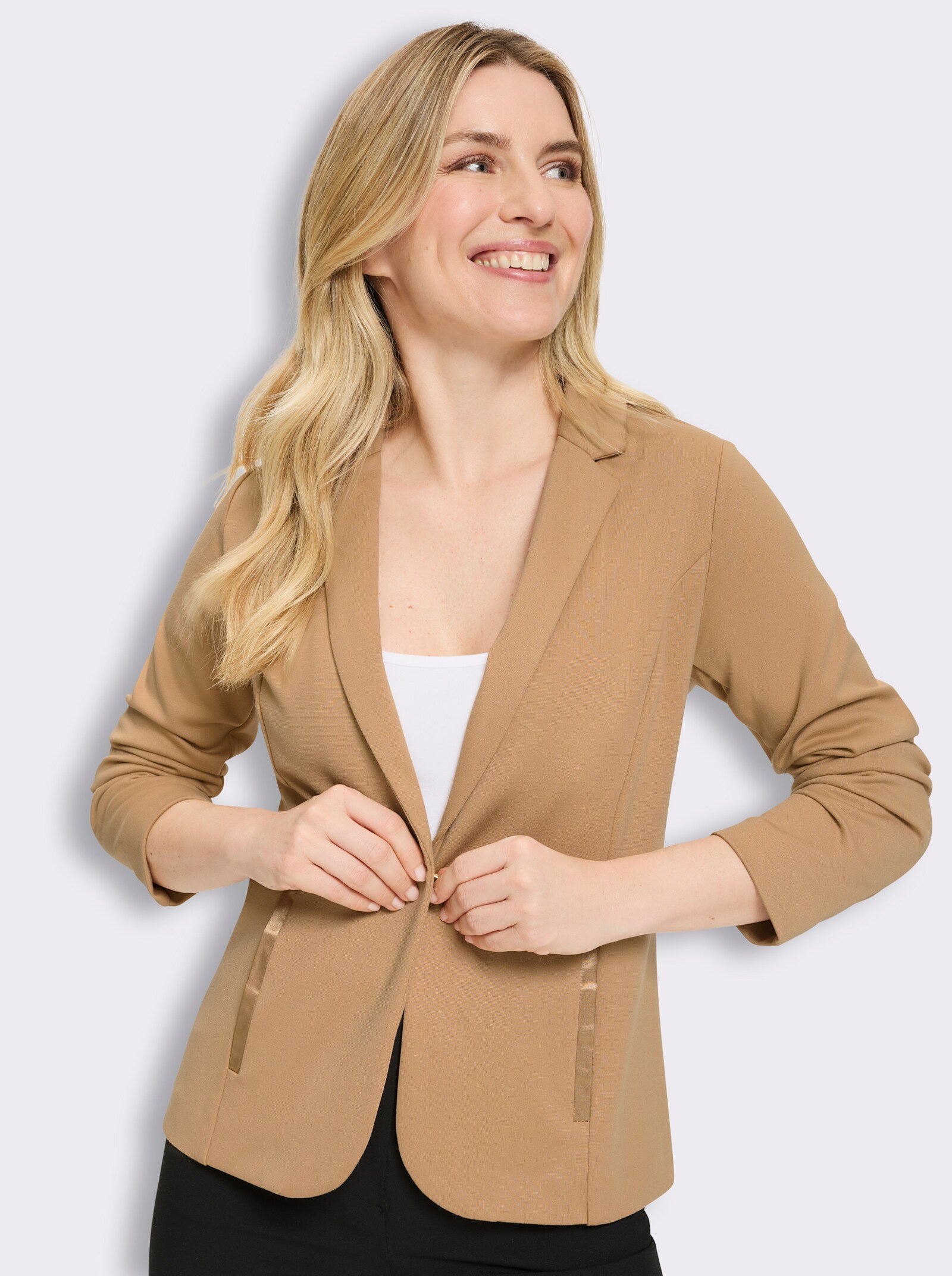 Blazer in Jersey-Qualität - camel
