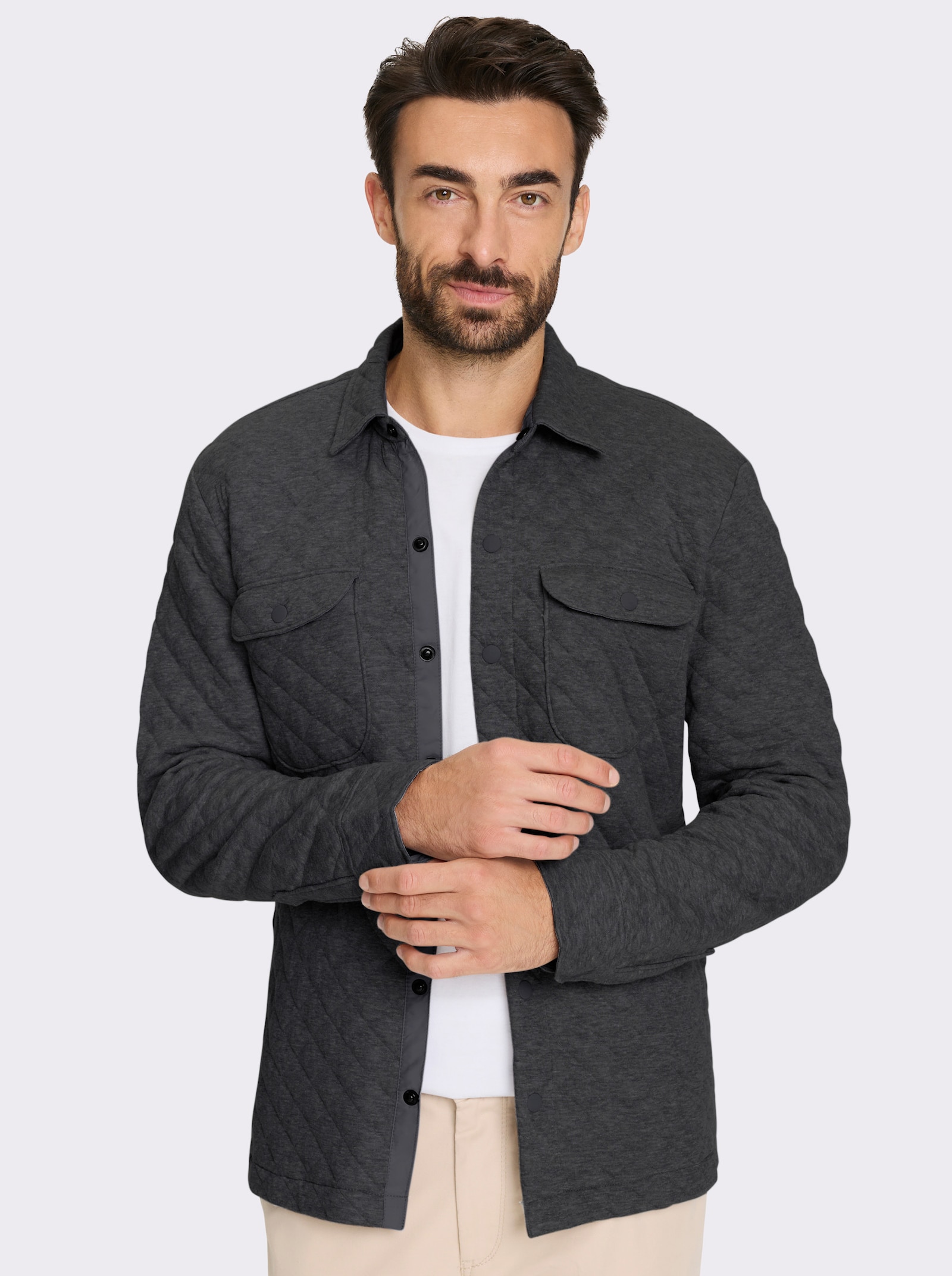 Marco Donati Jacke für die Übergangszeit, leicht wattiert - graphit-meliert